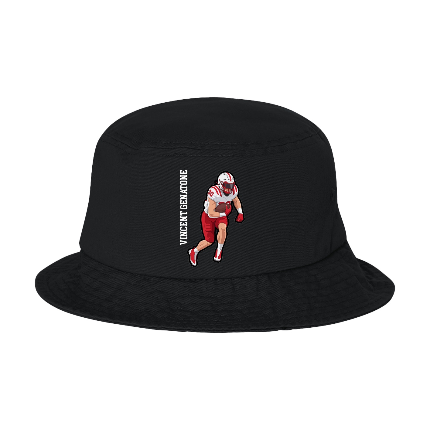 Bucket Cap — Name Vertical in Black