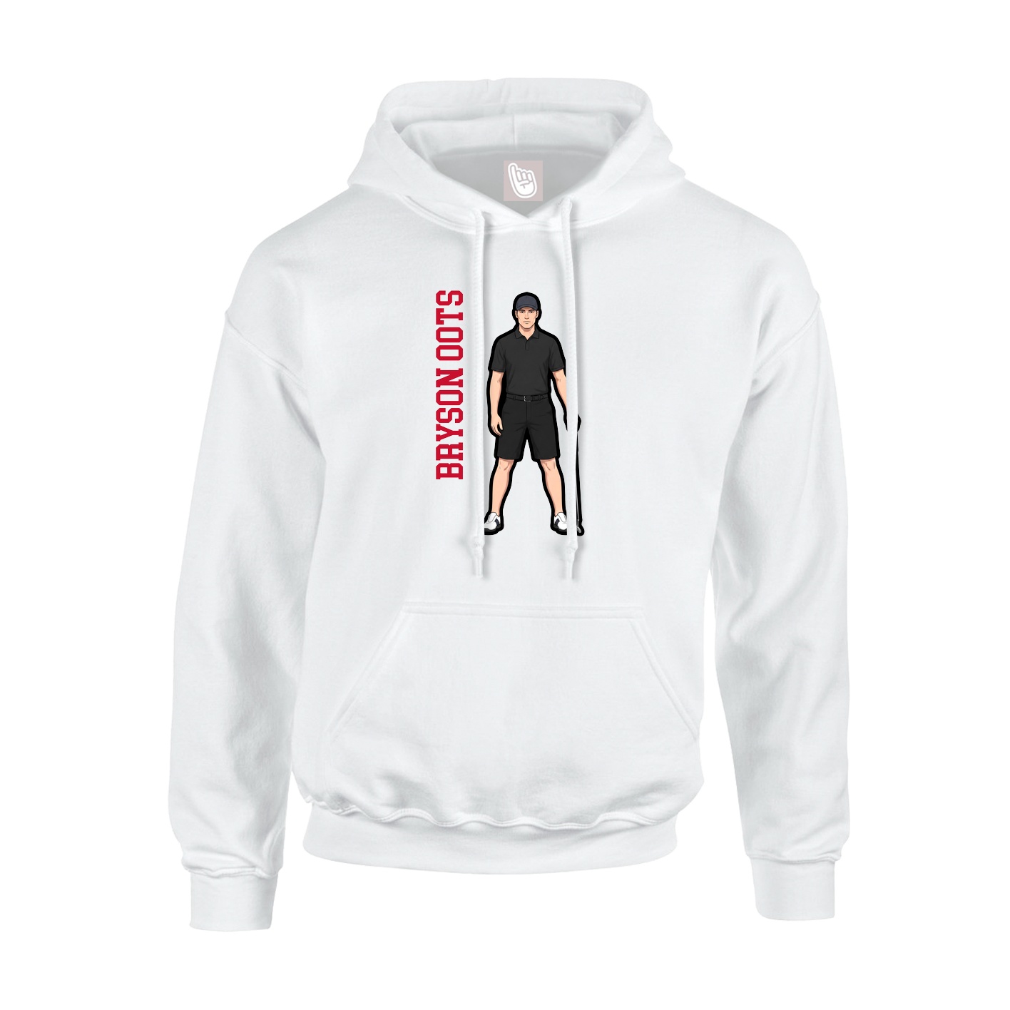 Hoodie — Name Vertical in White