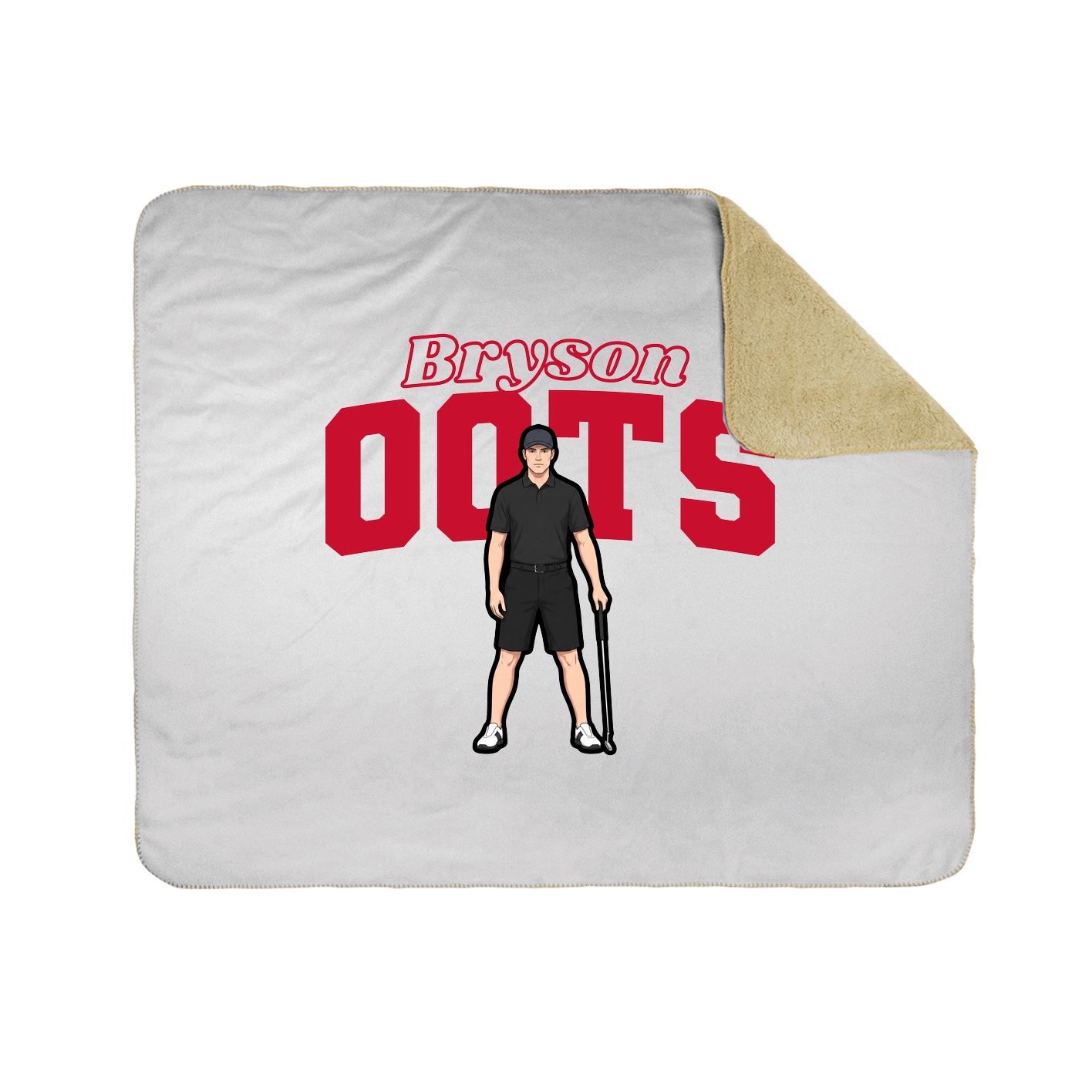 Throw Blanket — Name Arch in White