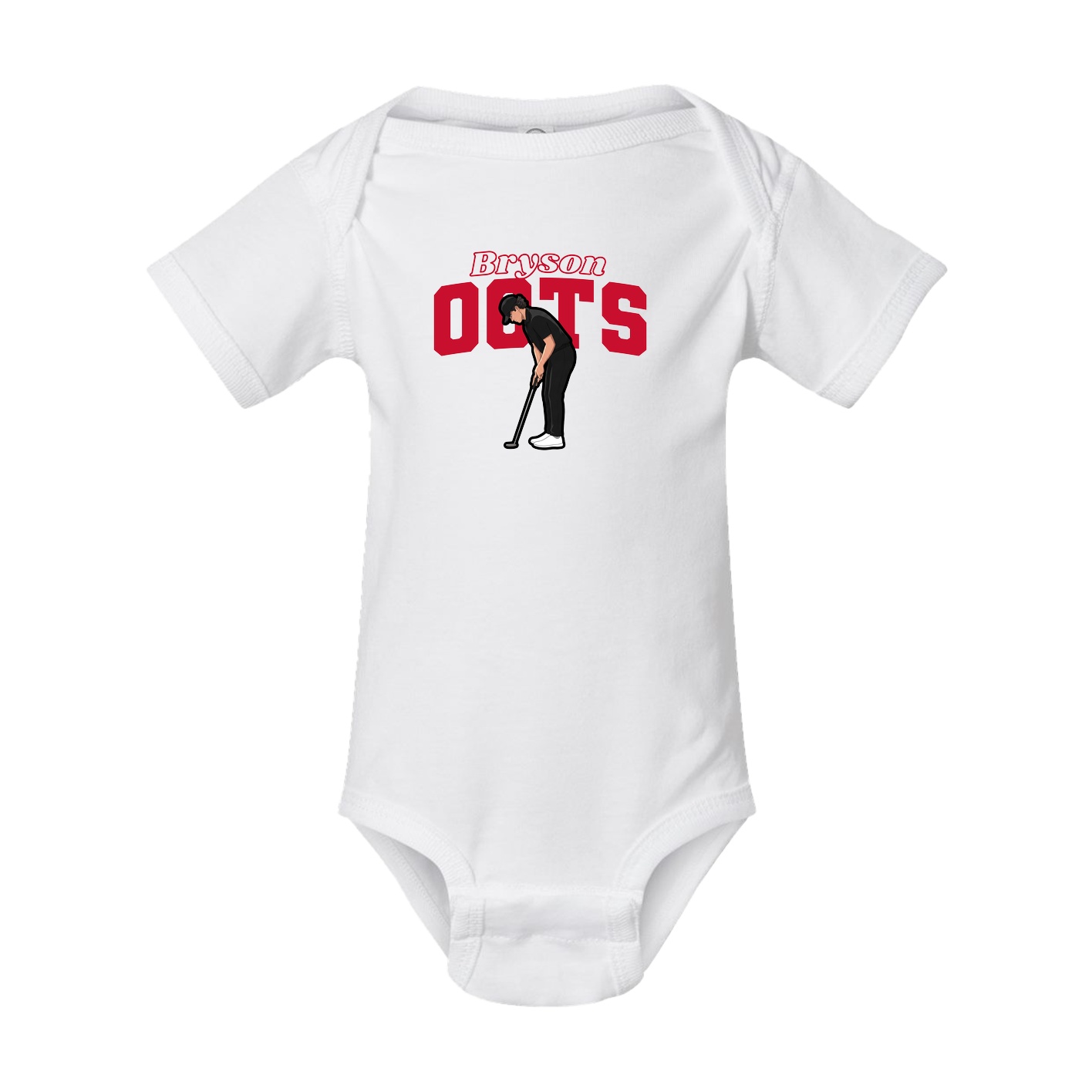 Baby Onesie — Name Arch in White