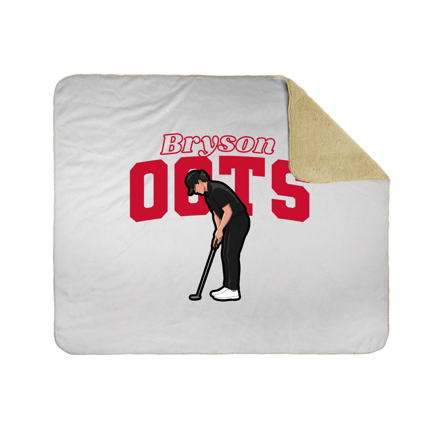 Throw Blanket — Name Arch in White