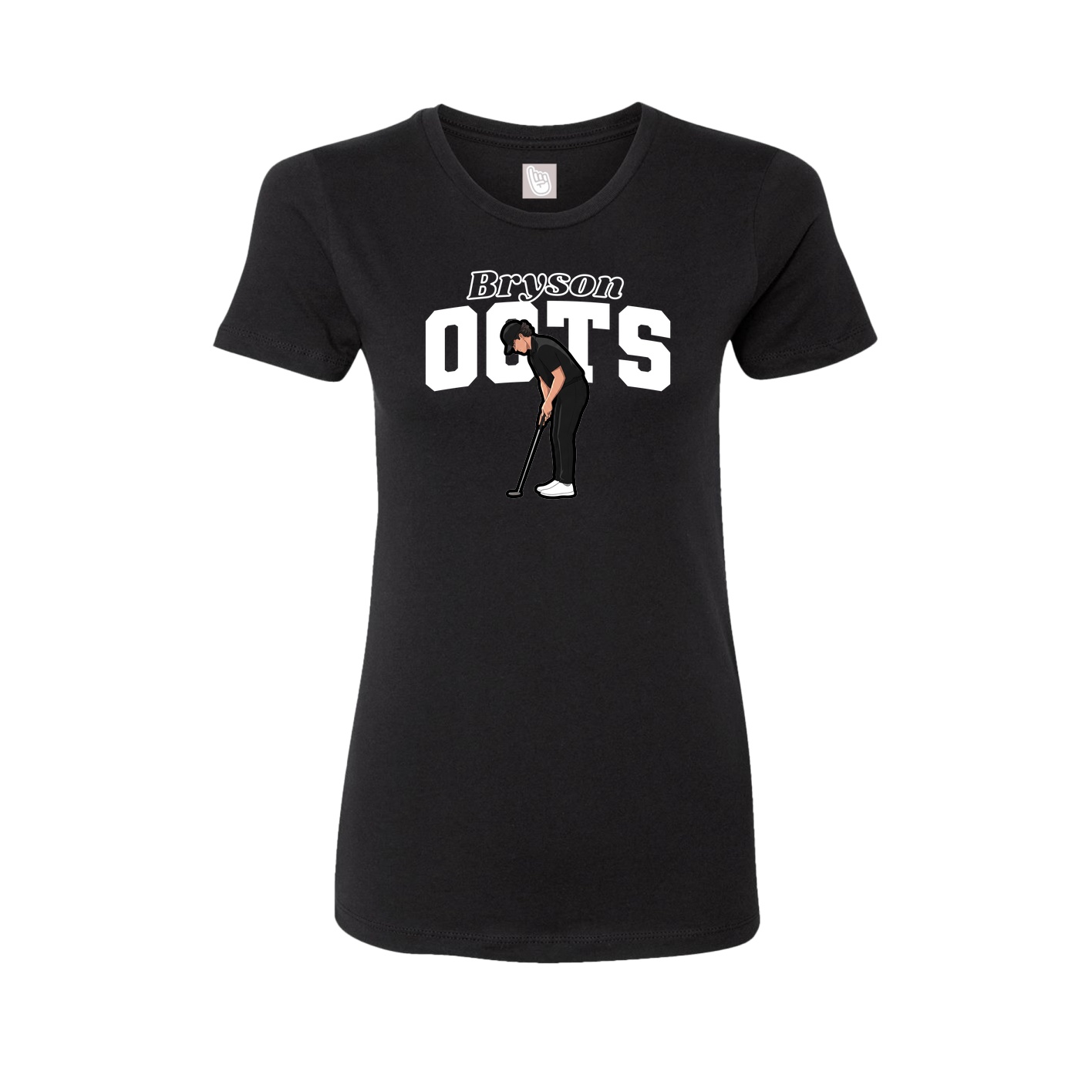 Fitted Women's Tee — Name Arch in Black