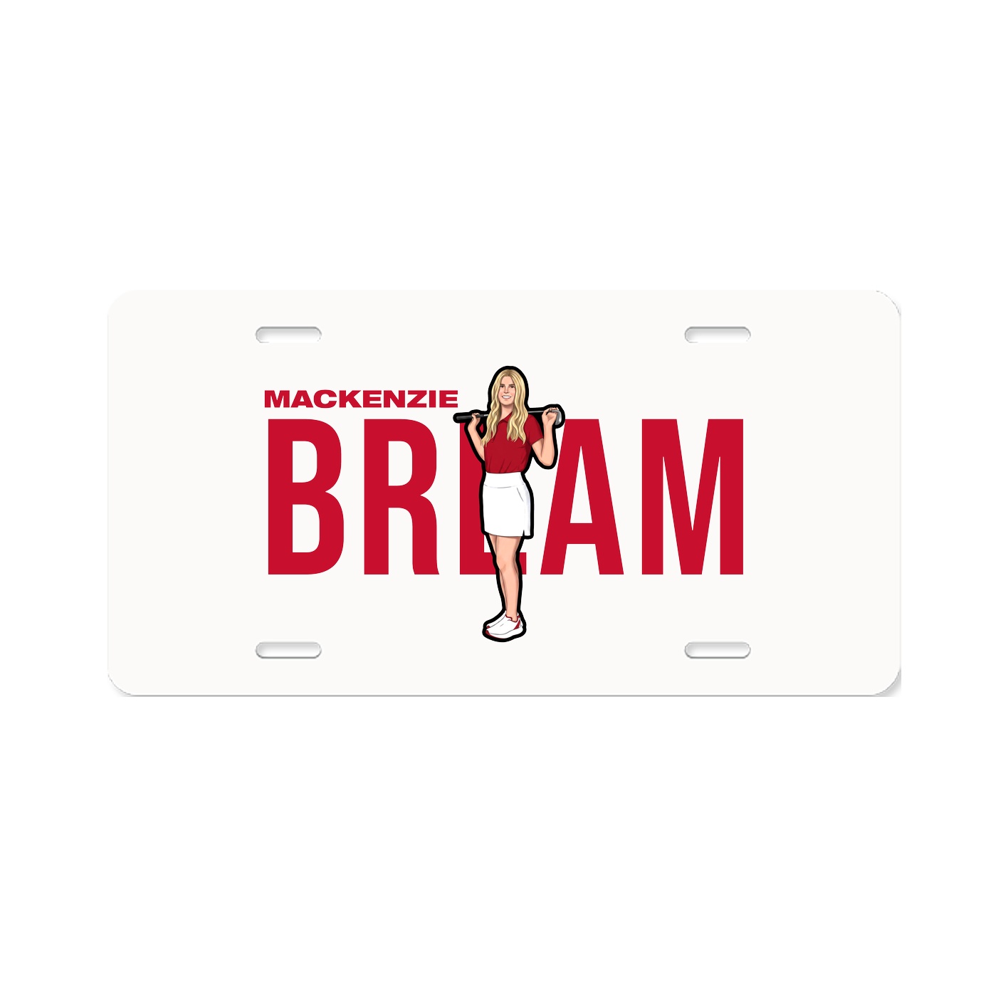 License Plate — Player Name in Classic