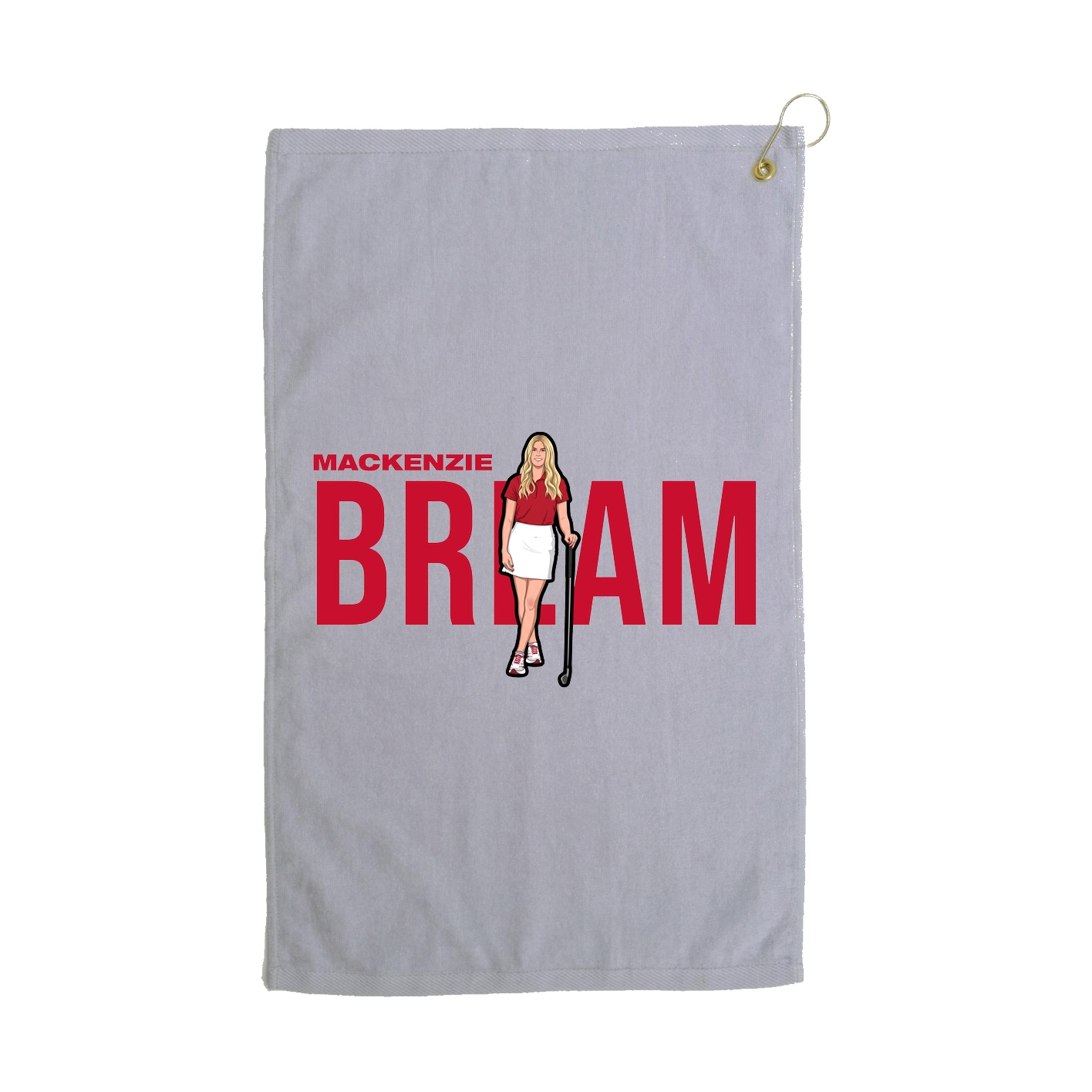 Golf Towel — Player Name in Grey