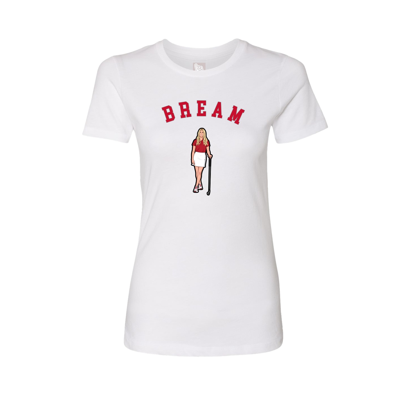 Fitted Women's Tee — Shirsey Arch in White