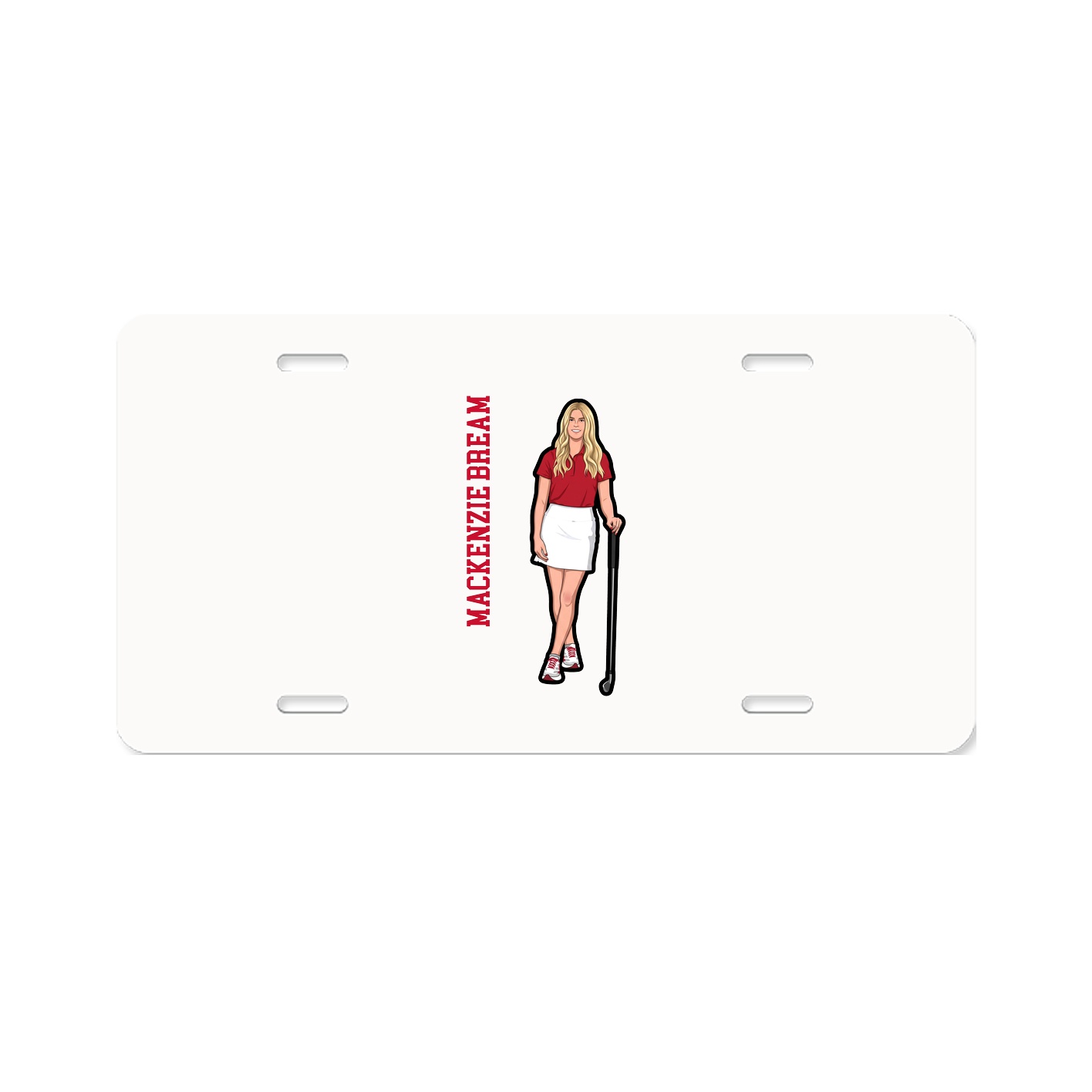 License Plate — Name Vertical in Classic