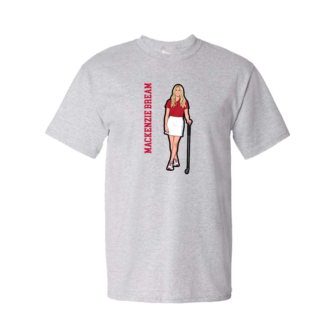 Youth Tee — Name Vertical in Grey