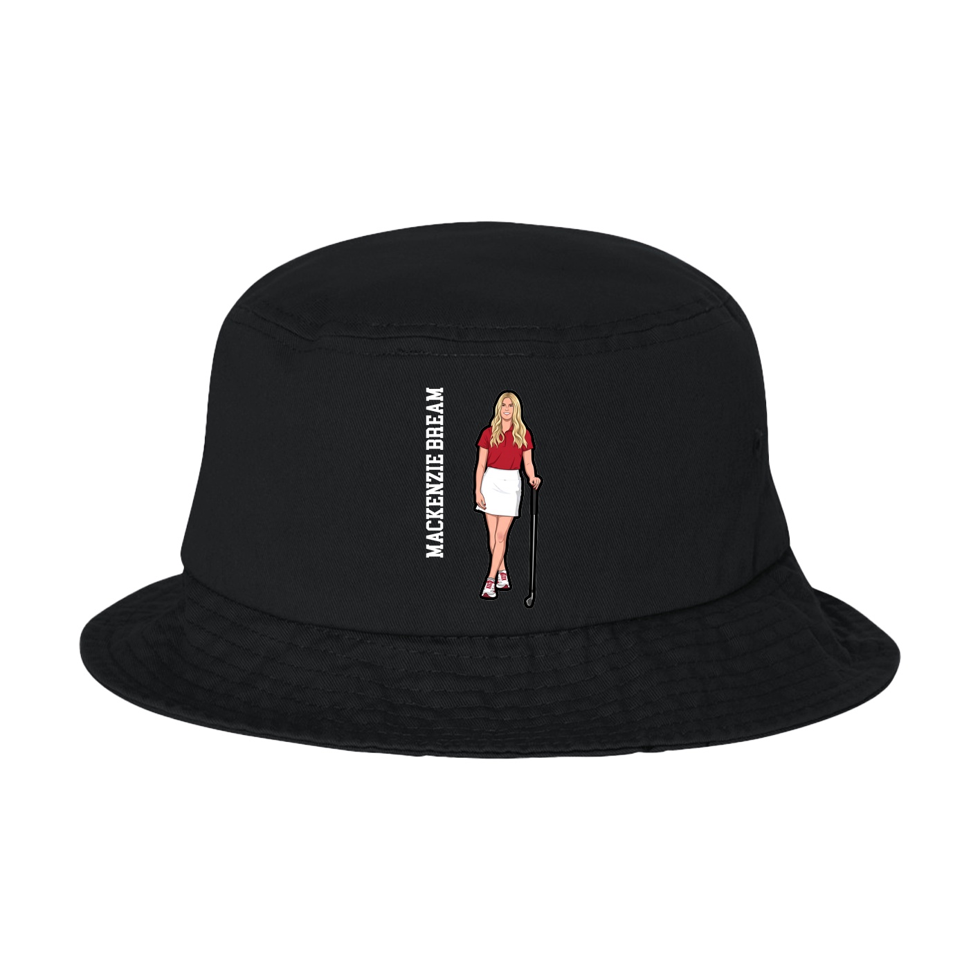 Bucket Cap — Name Vertical in Black