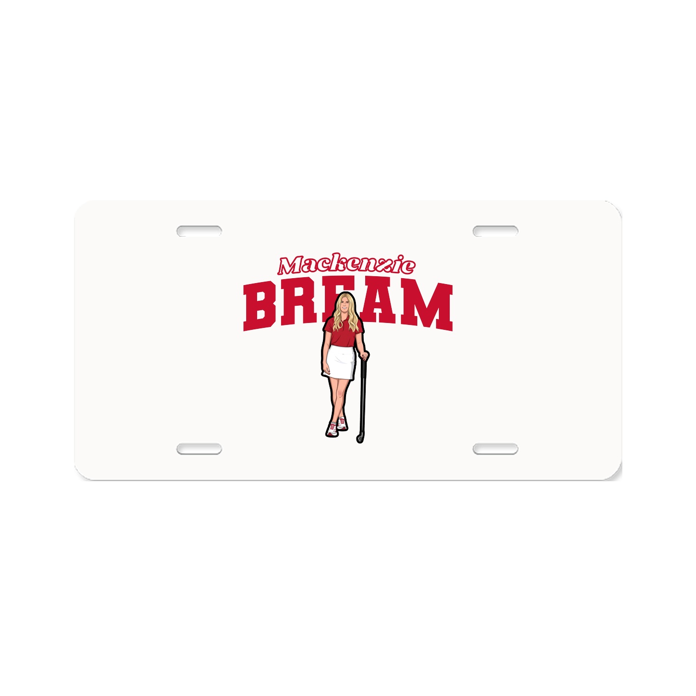 License Plate — Name Arch in Classic