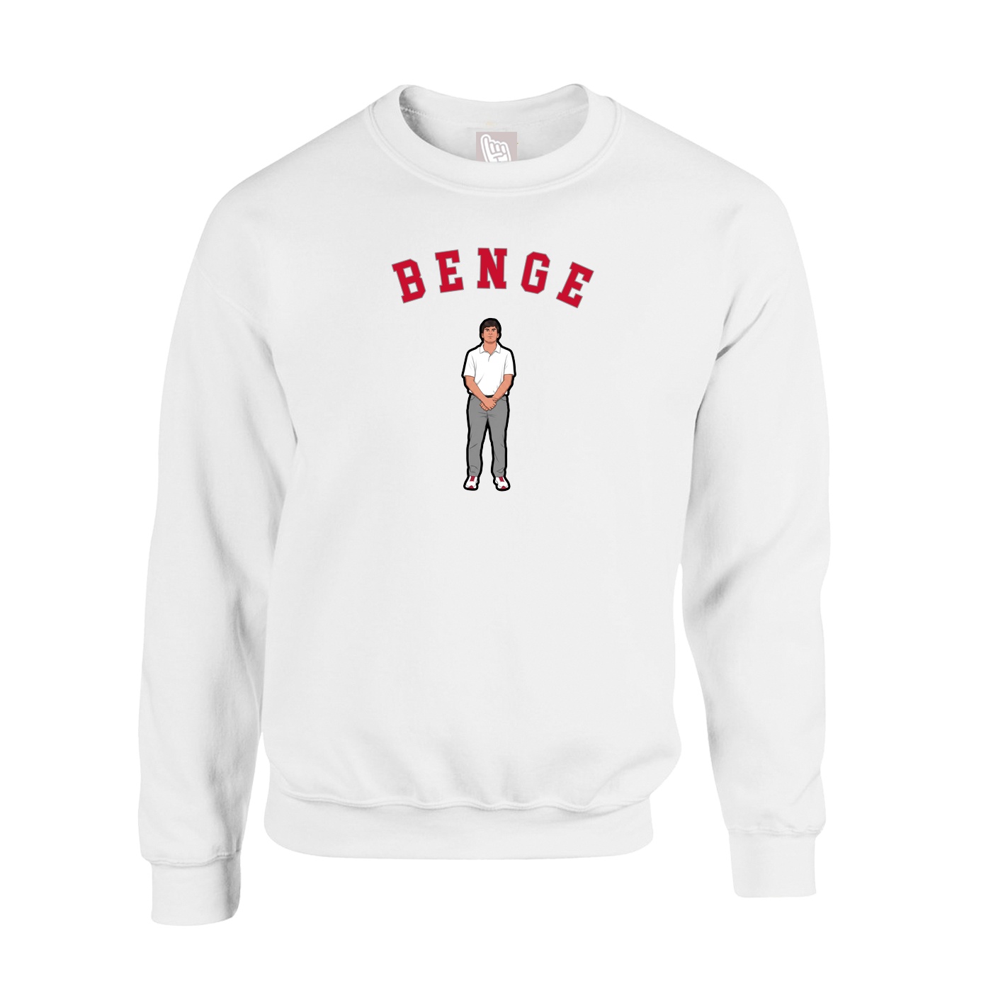 Fleece Crew — Shirsey Arch in White