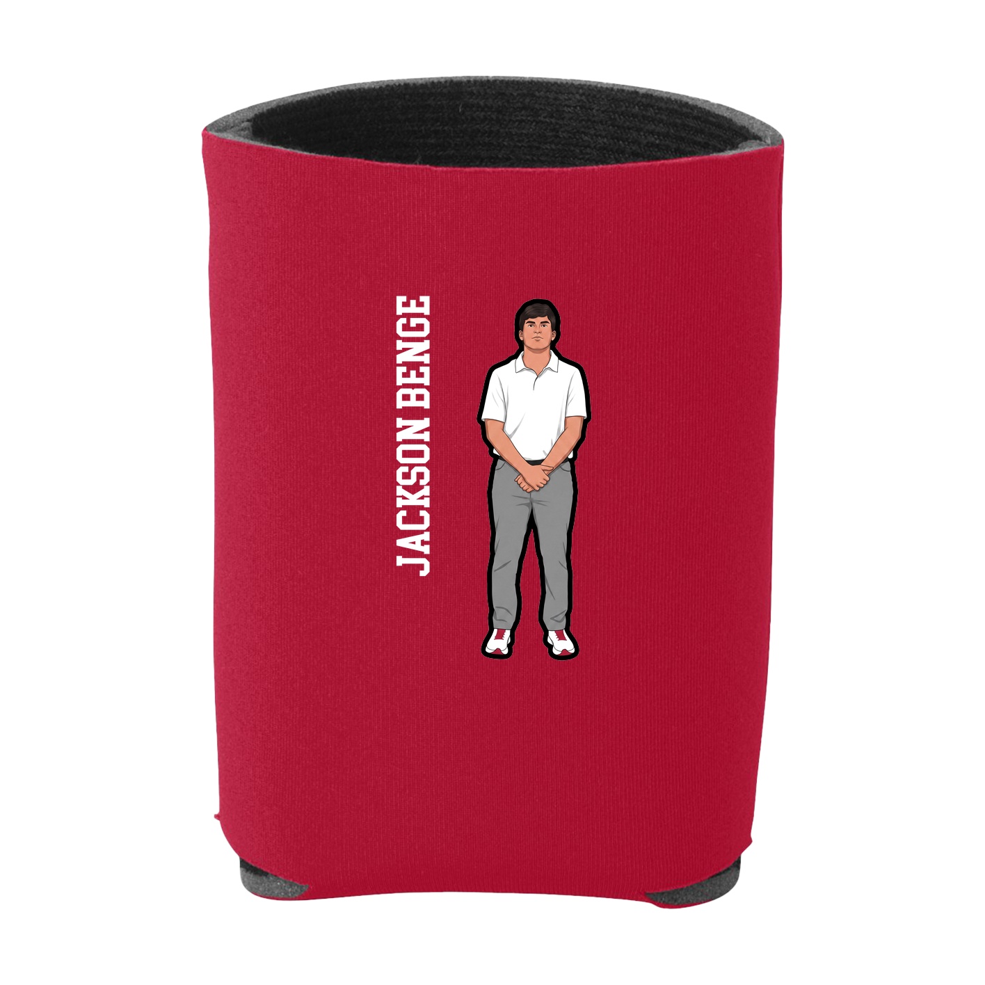 Can Holder — Name Vertical in Red