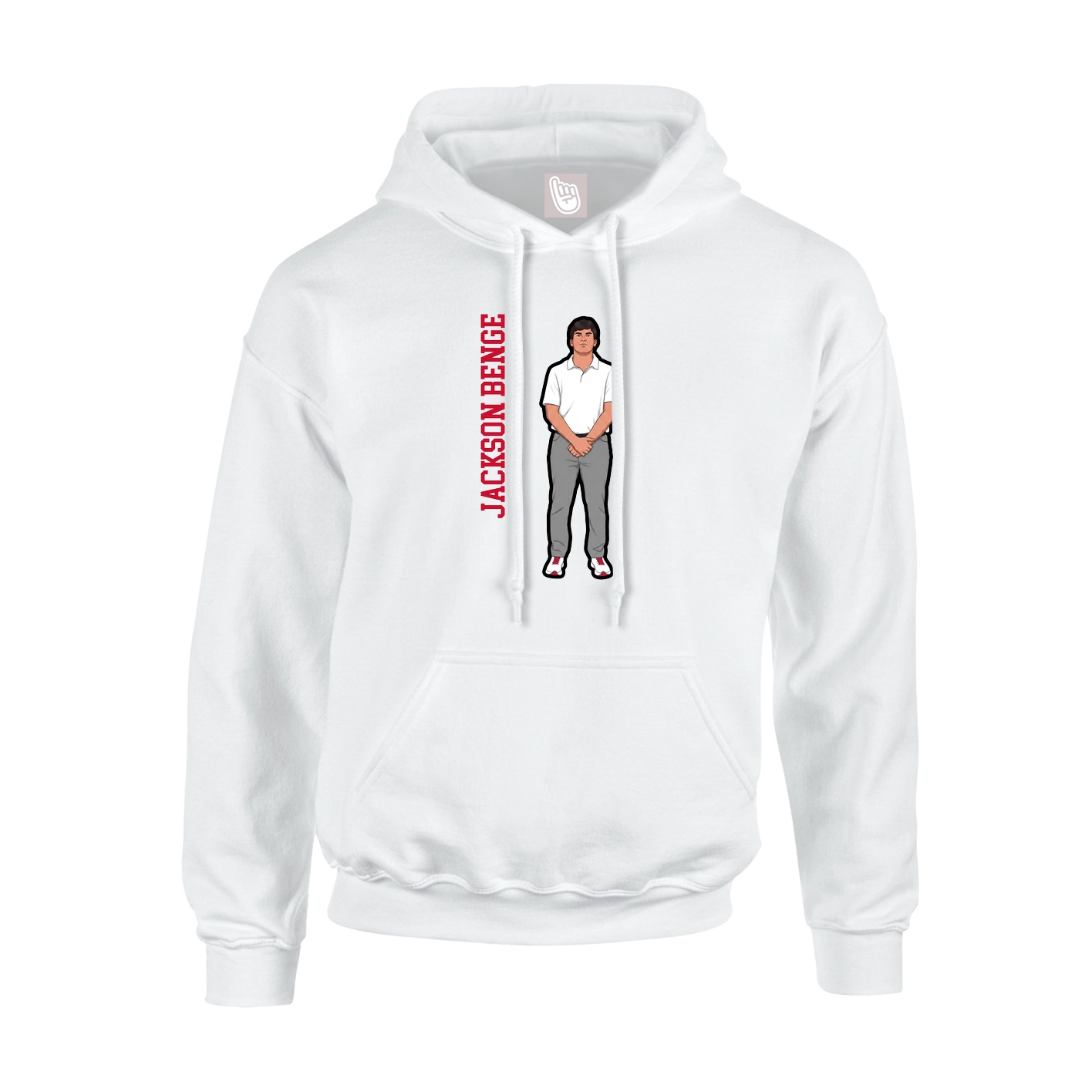 Hoodie — Name Vertical in White