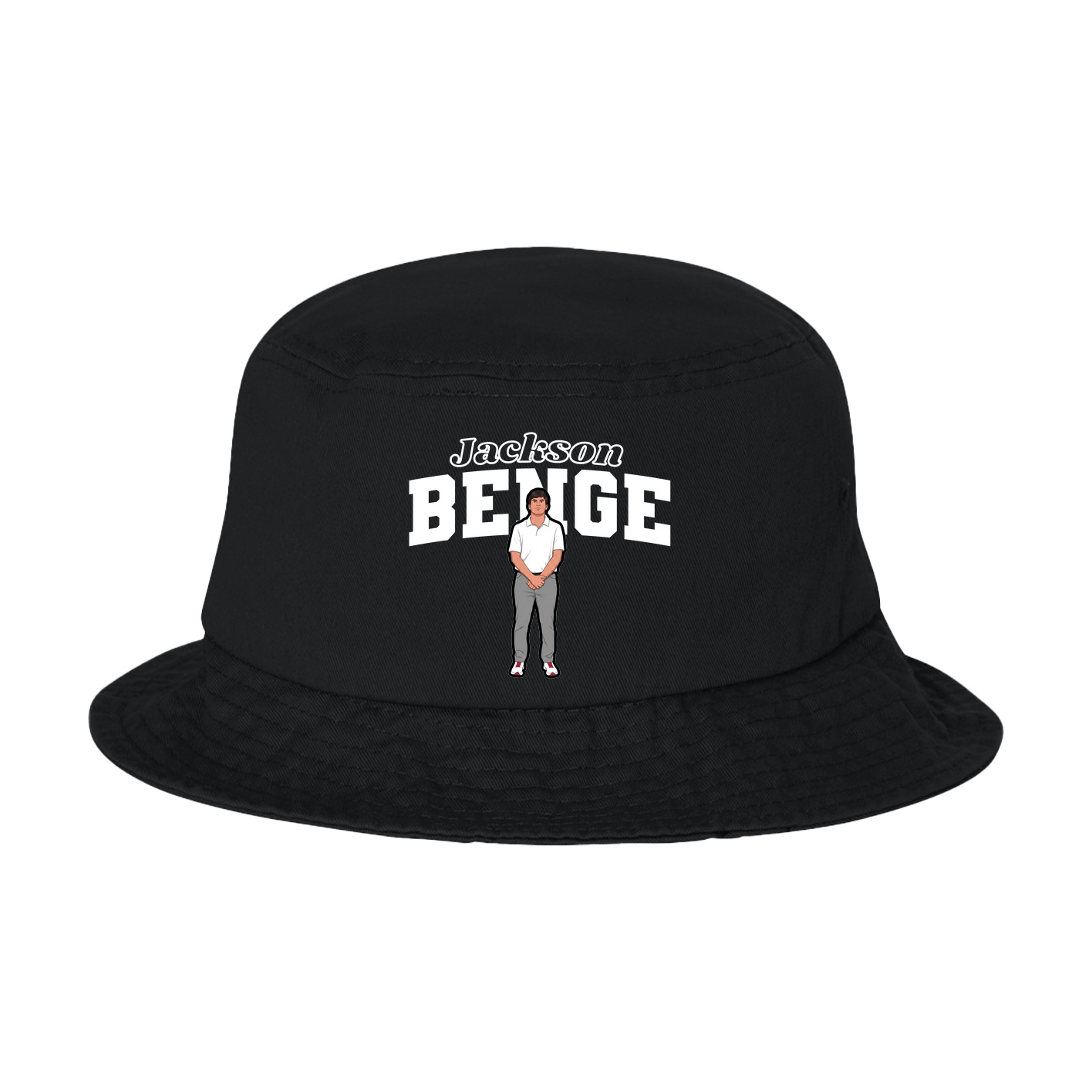 Bucket Cap — Name Arch in Black