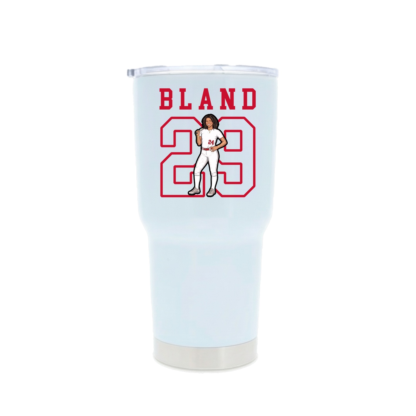 30oz Stainless Steel Tumbler — Shirsey in White