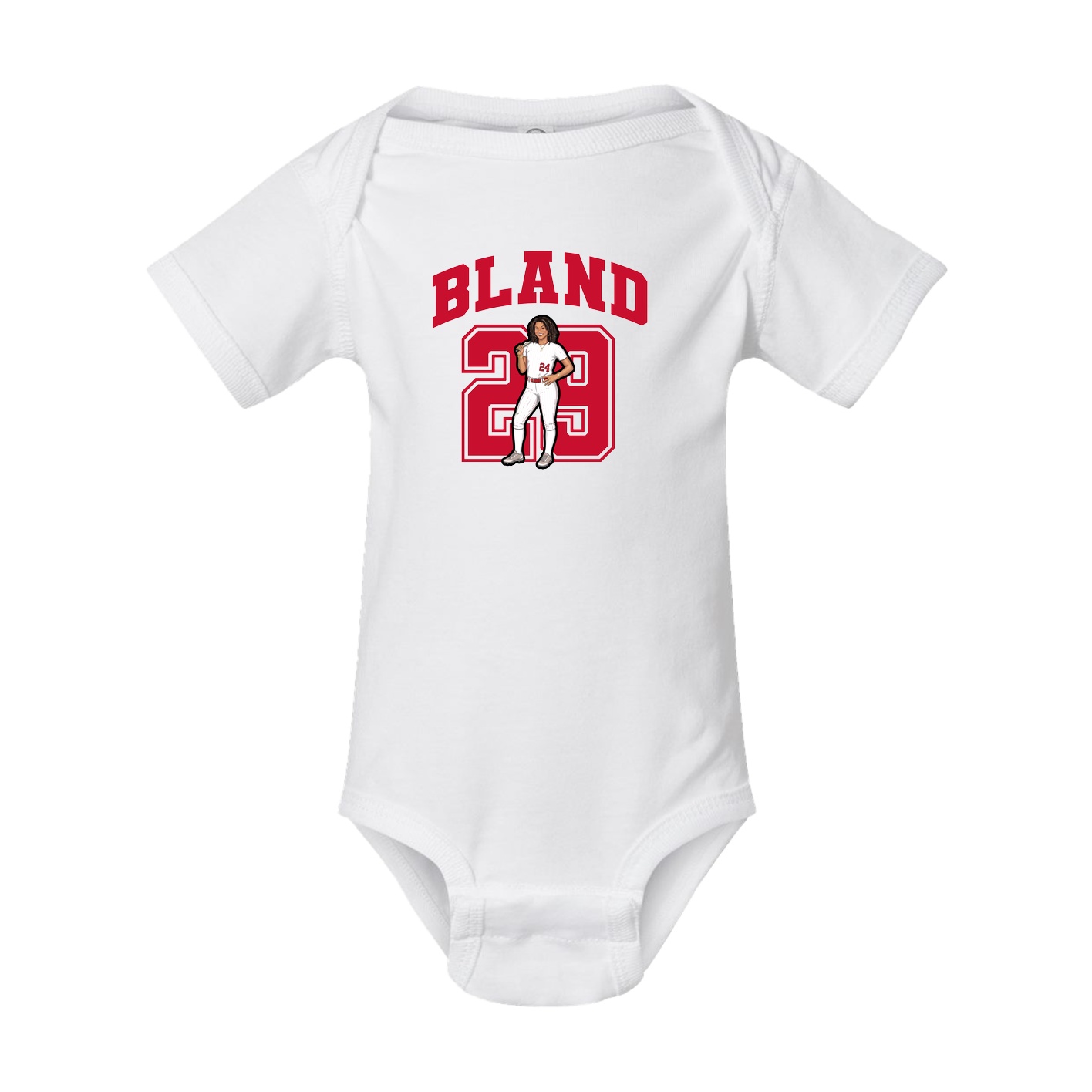 Baby Onesie — Number in White
