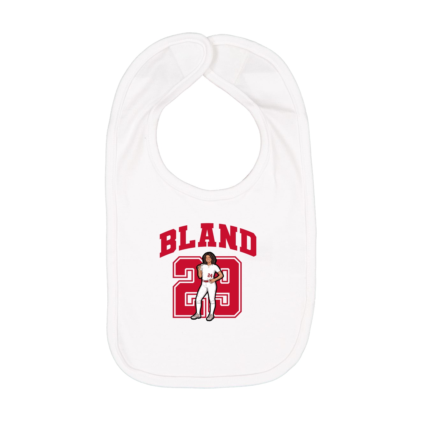 Infant Bib — Number in White