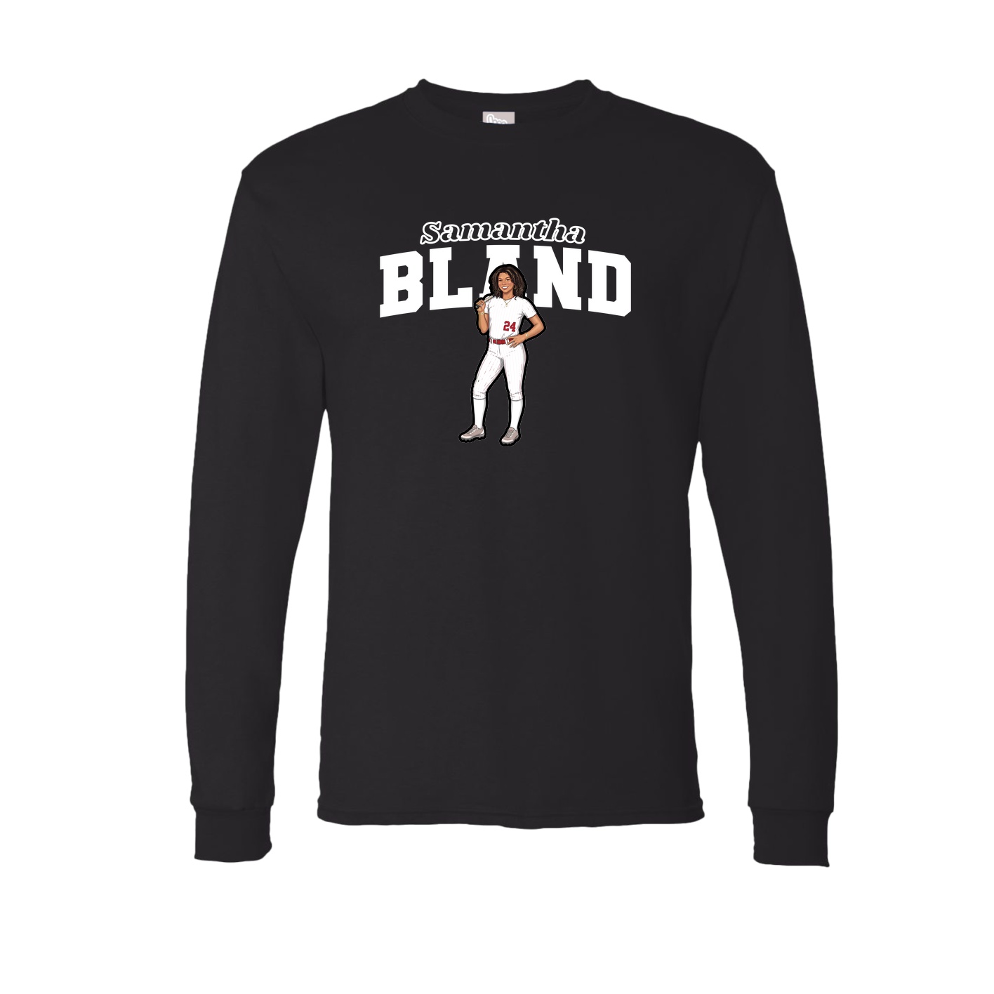 Long Sleeve Tee — Name Arch in Black