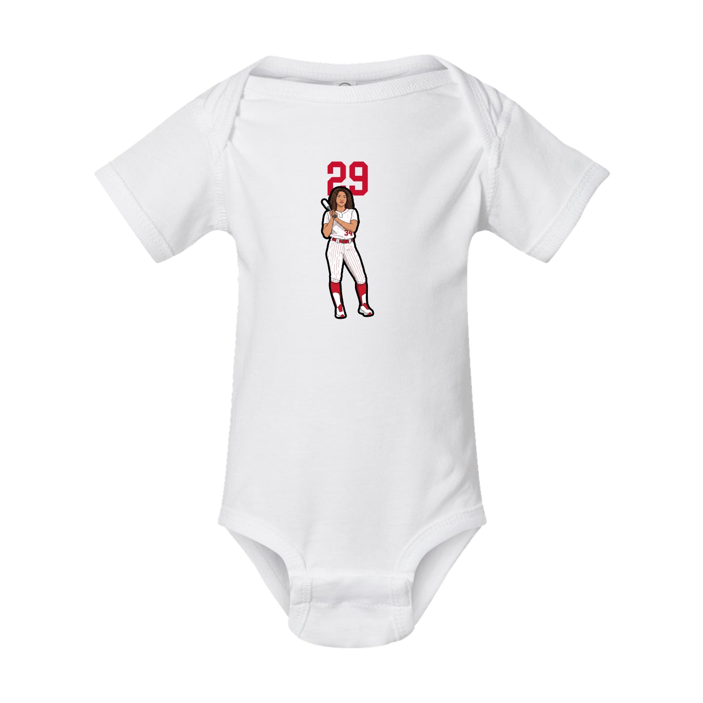 Baby Onesie — Number Top in White