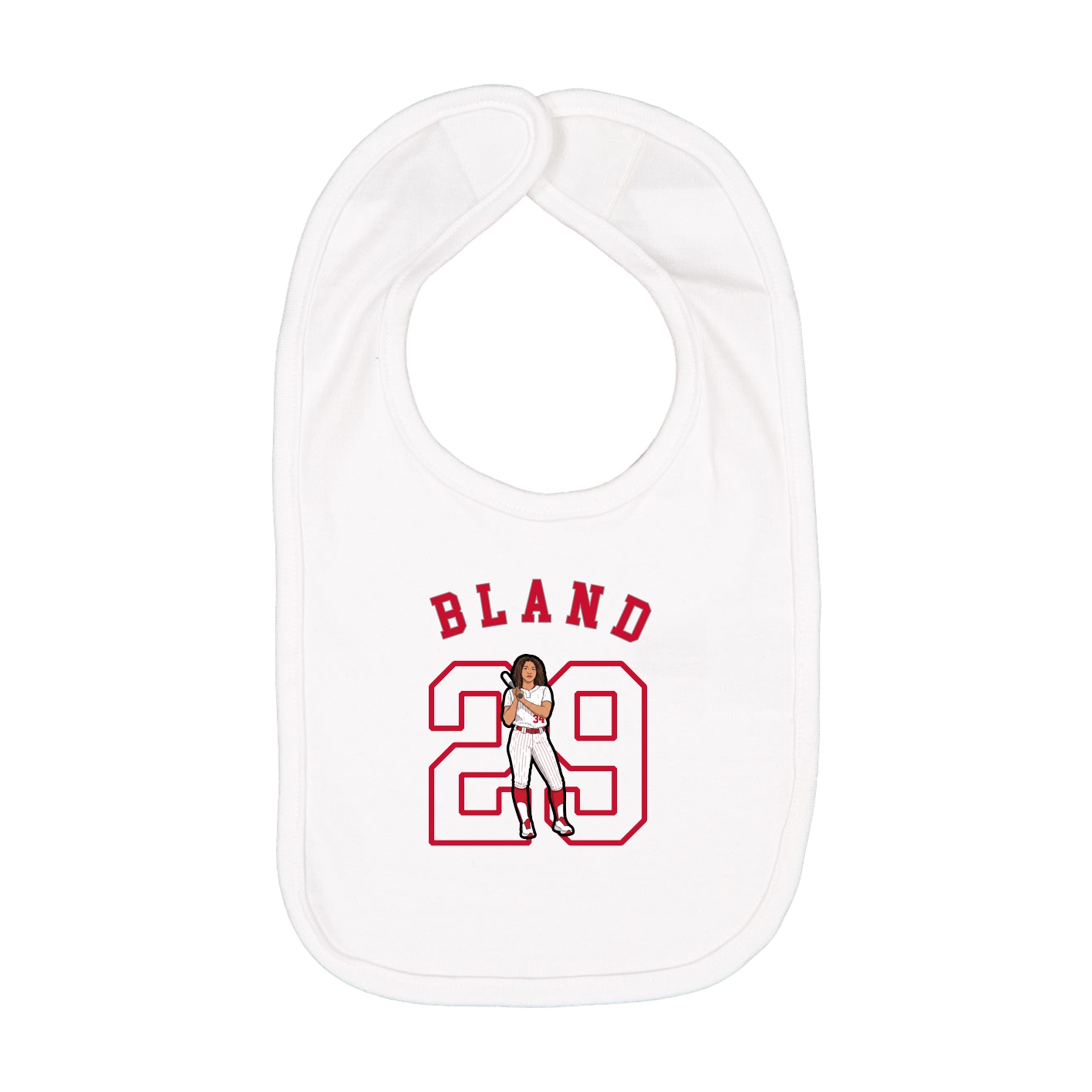 Infant Bib — Shirsey Arch in White