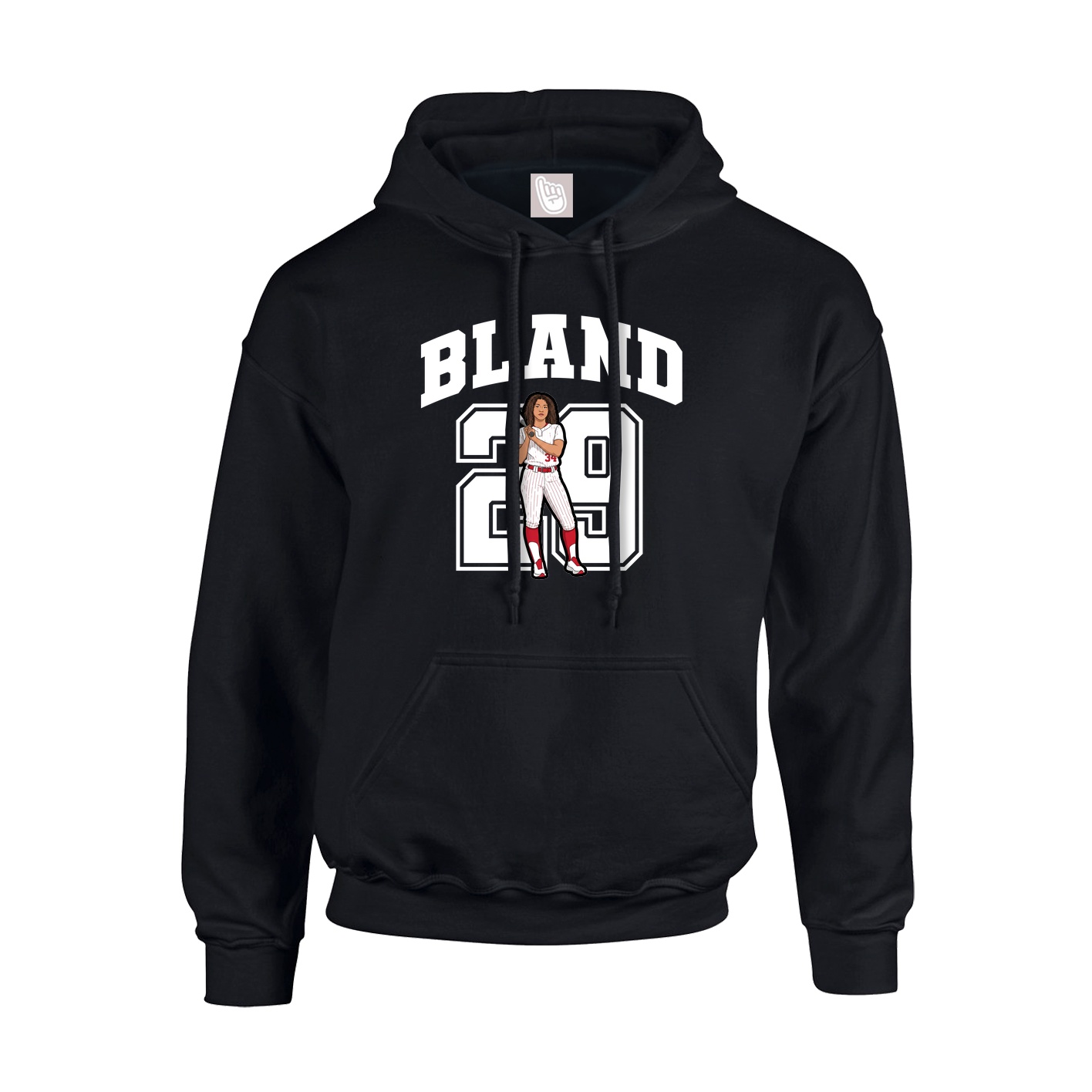 Hoodie — Number in Black