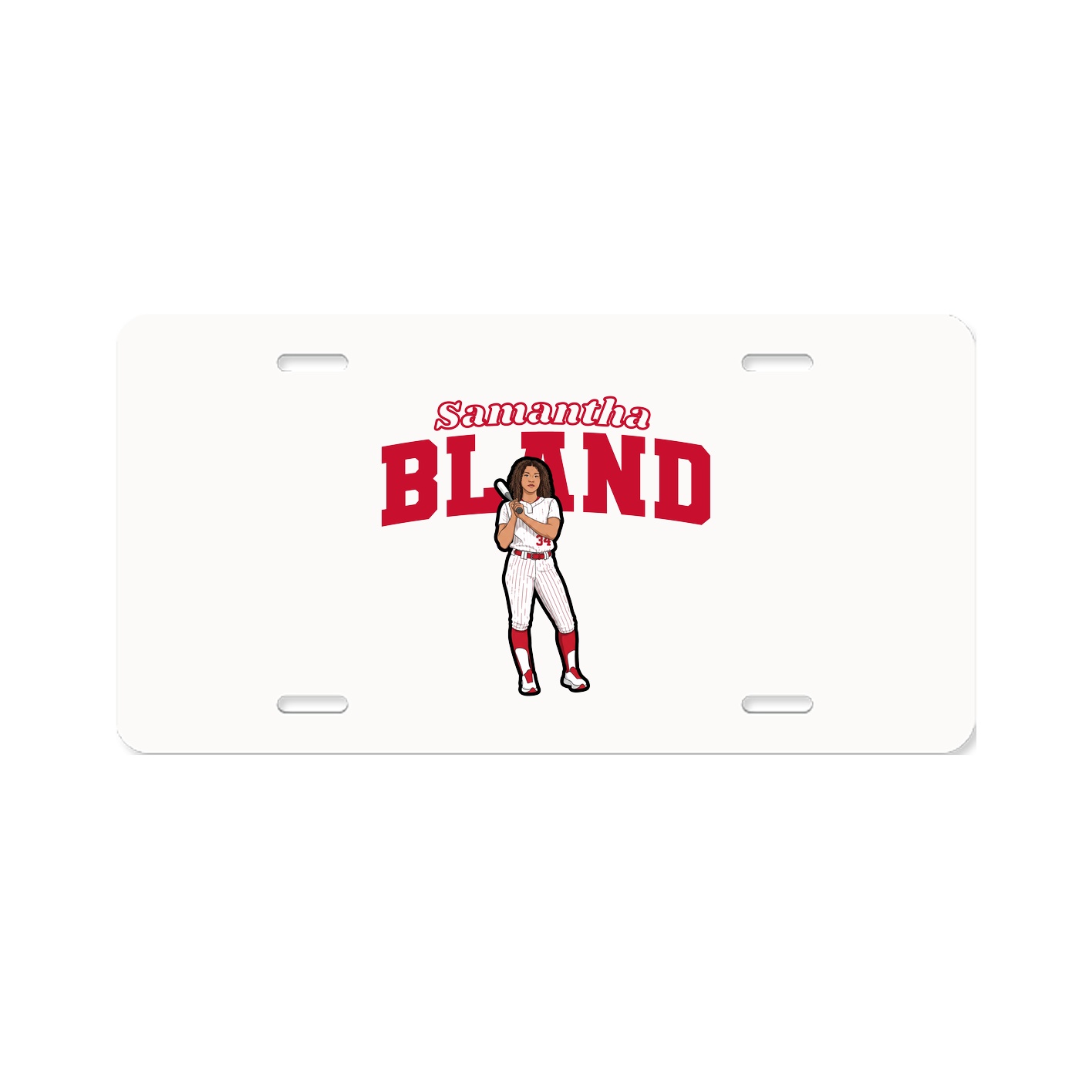 License Plate — Name Arch in Classic