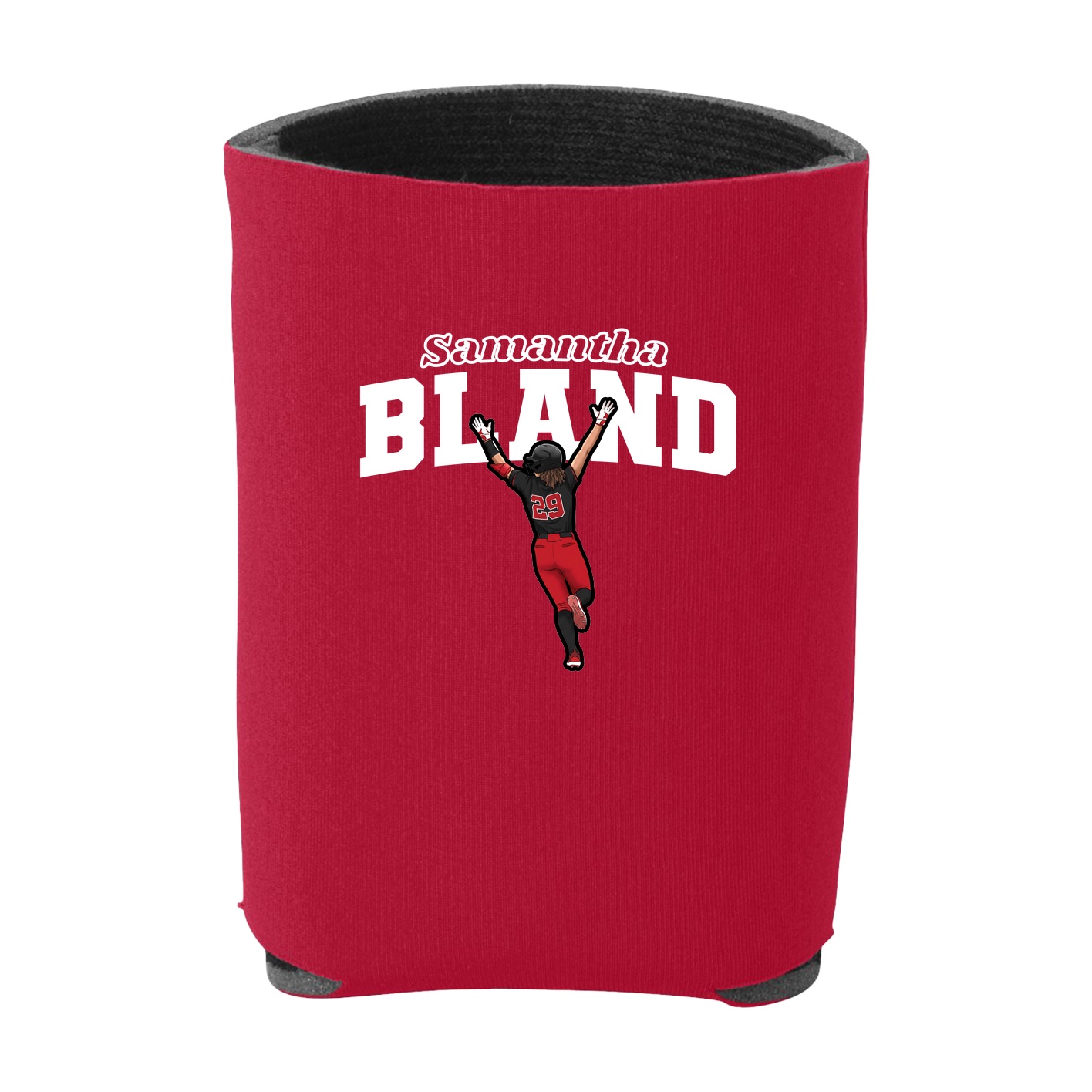 Can Holder — Name Arch in Red