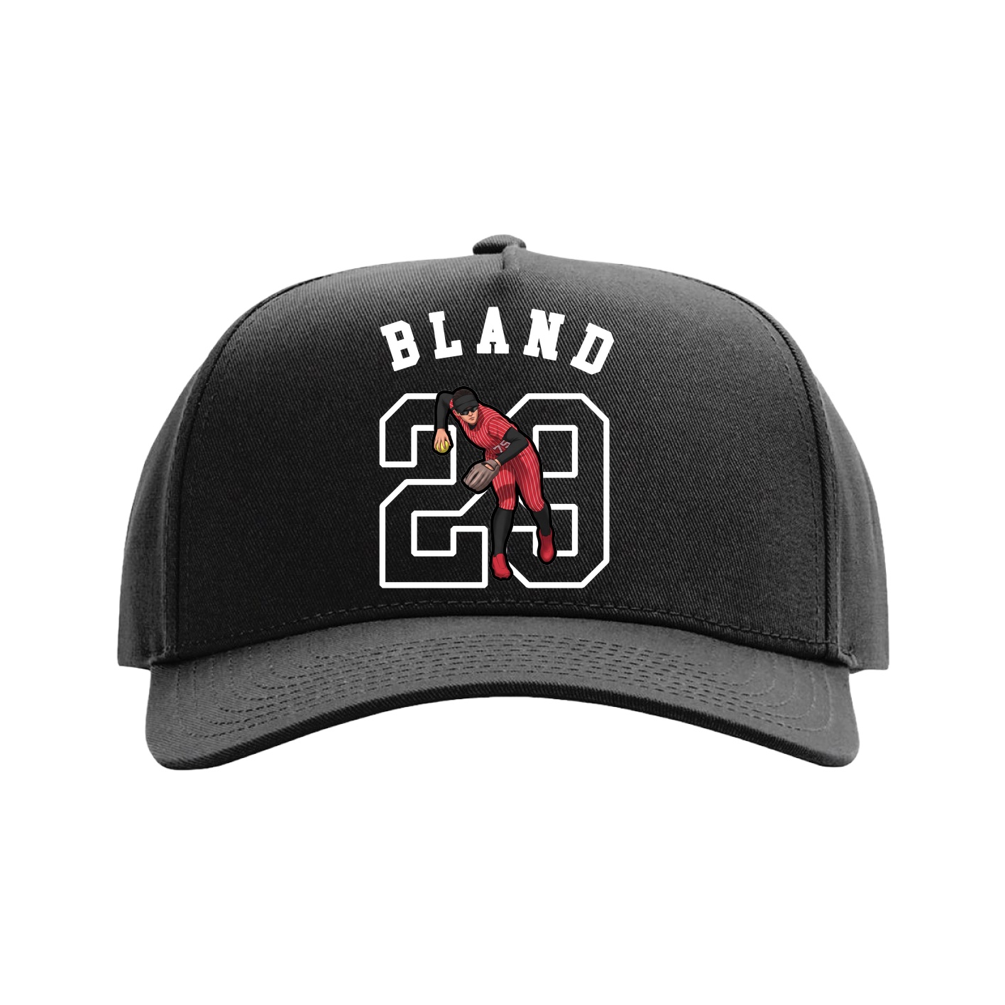 Full Fabric Five-Panel Champ Cap — Shirsey Arch in Black
