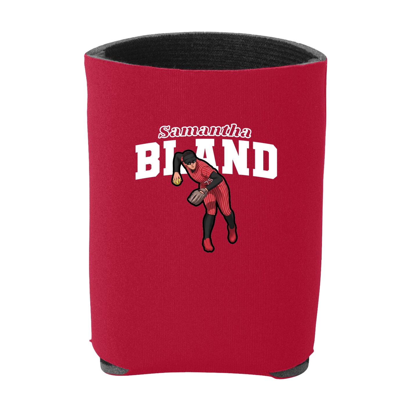 Can Holder — Name Arch in Red