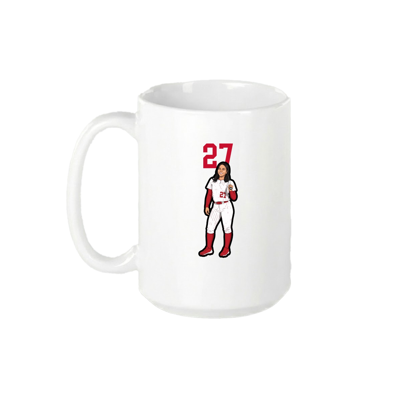 15oz Coffee Mug — Number Top in White