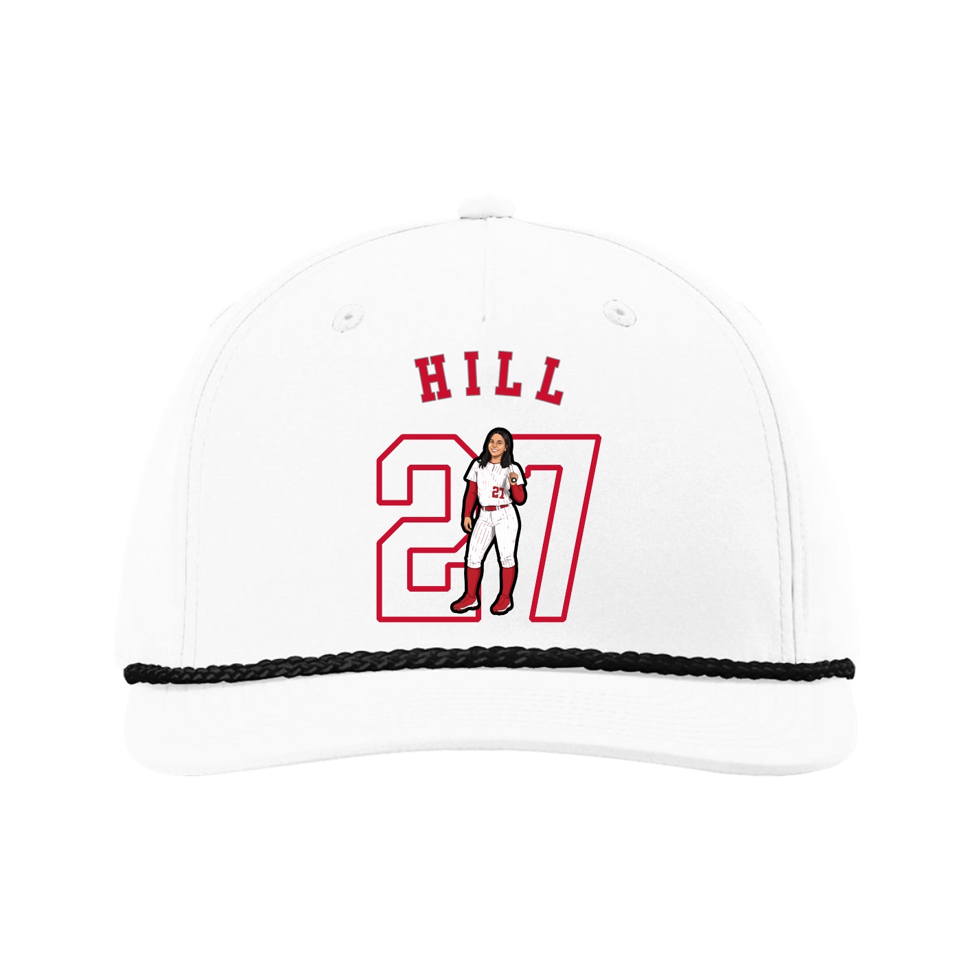 Five-Panel Classic Rope Cap — Shirsey Arch in White