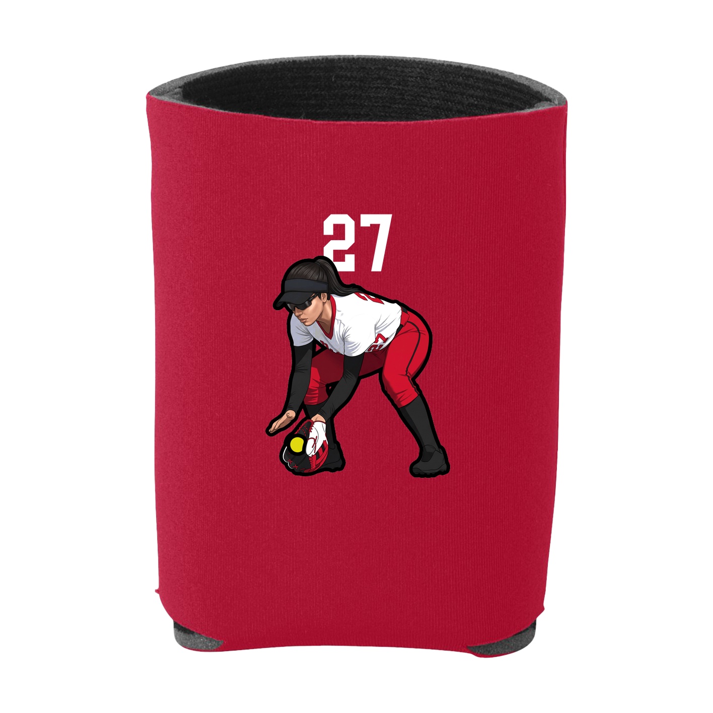 Can Holder — Number Top in Red