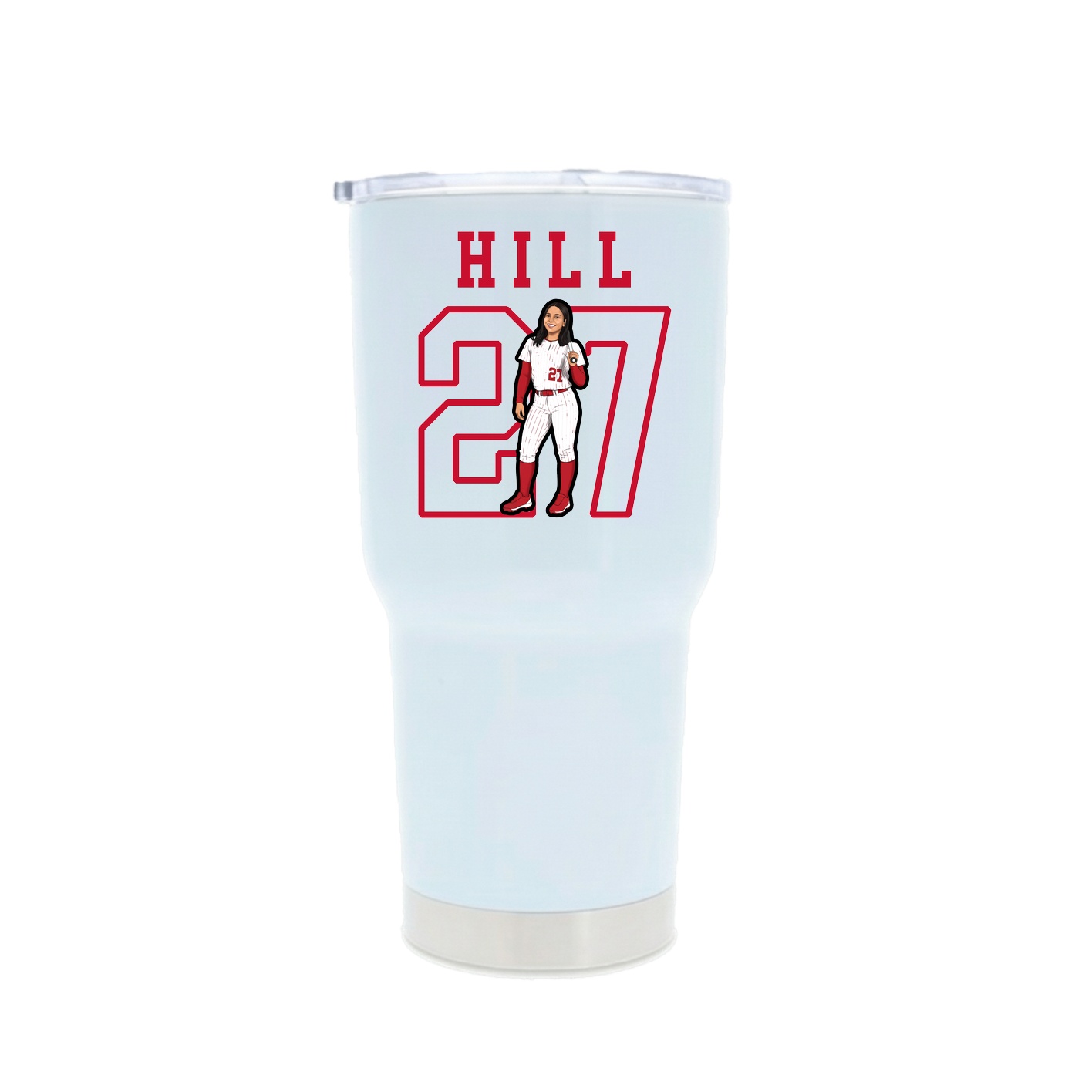 30oz Stainless Steel Tumbler — Shirsey in White