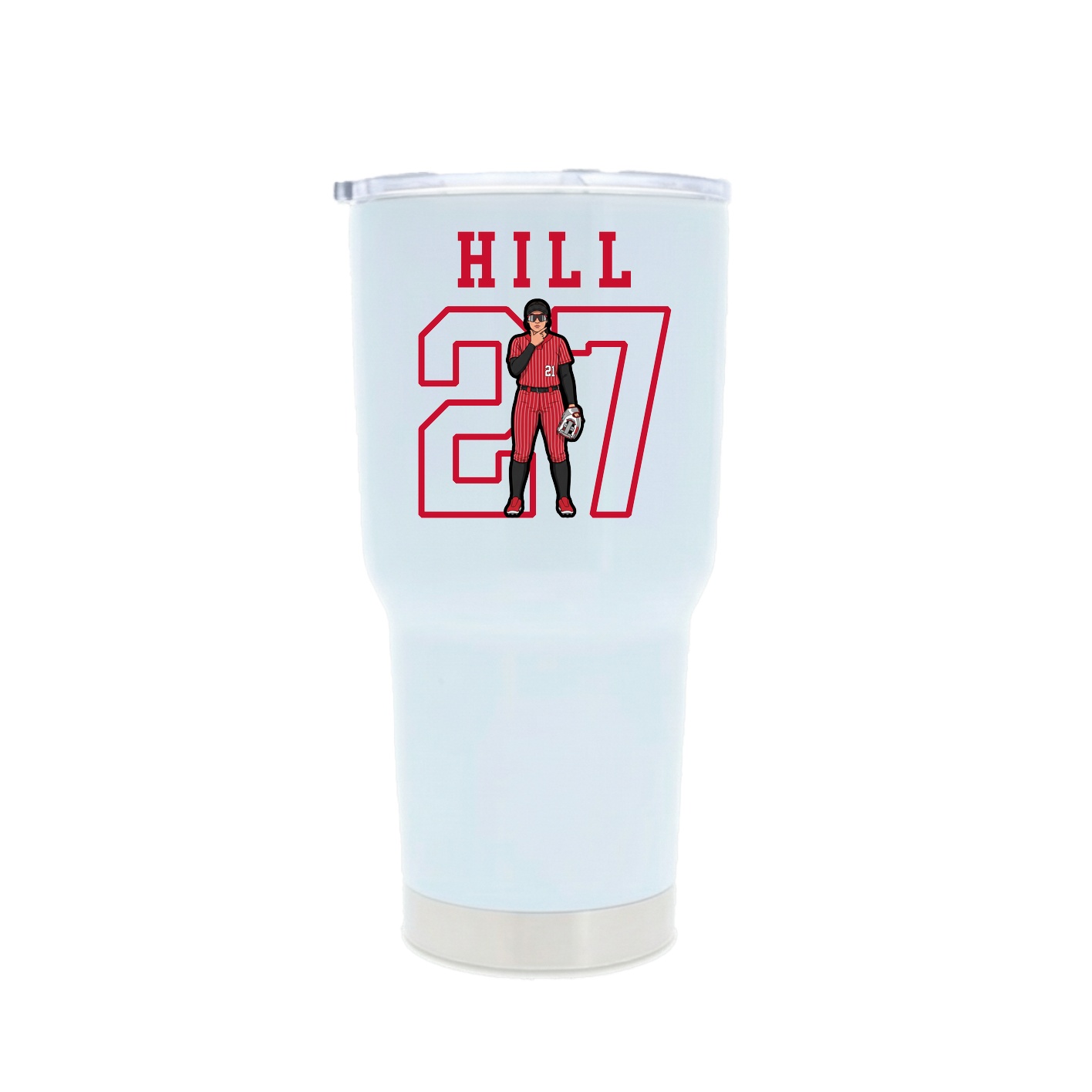 30oz Stainless Steel Tumbler — Shirsey in White