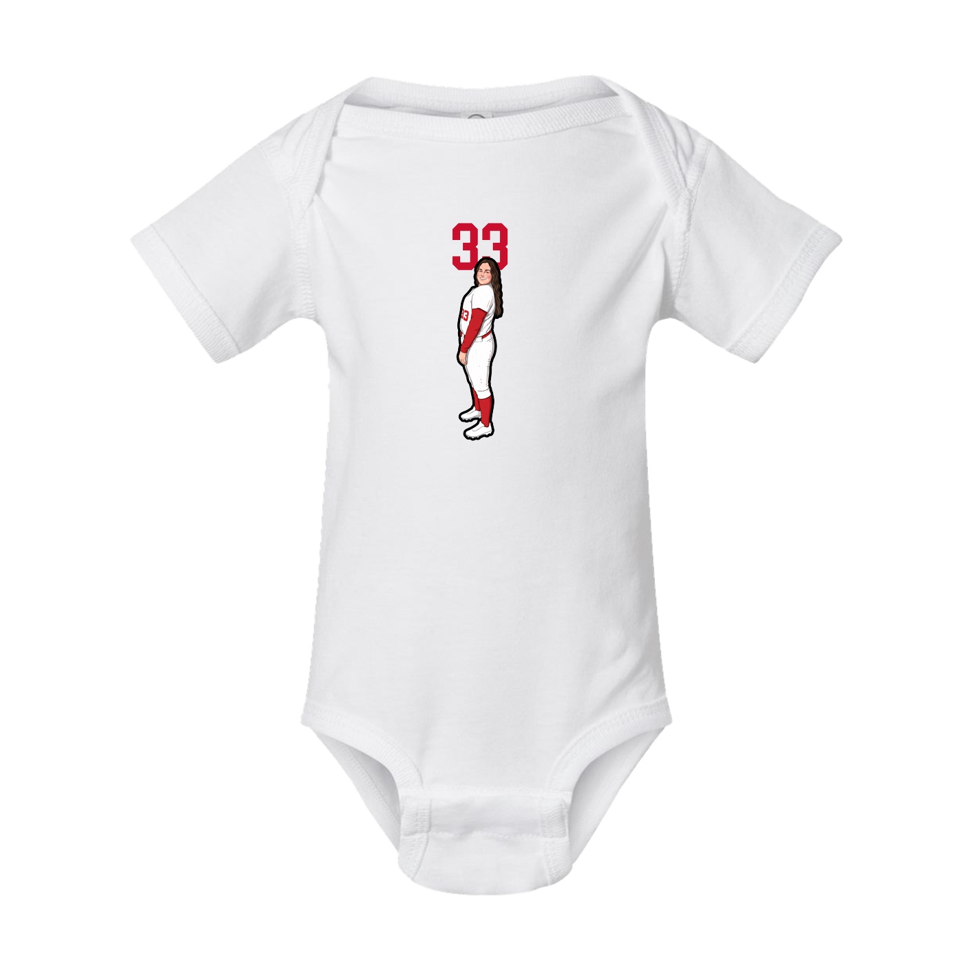 Baby Onesie — Number Top in White