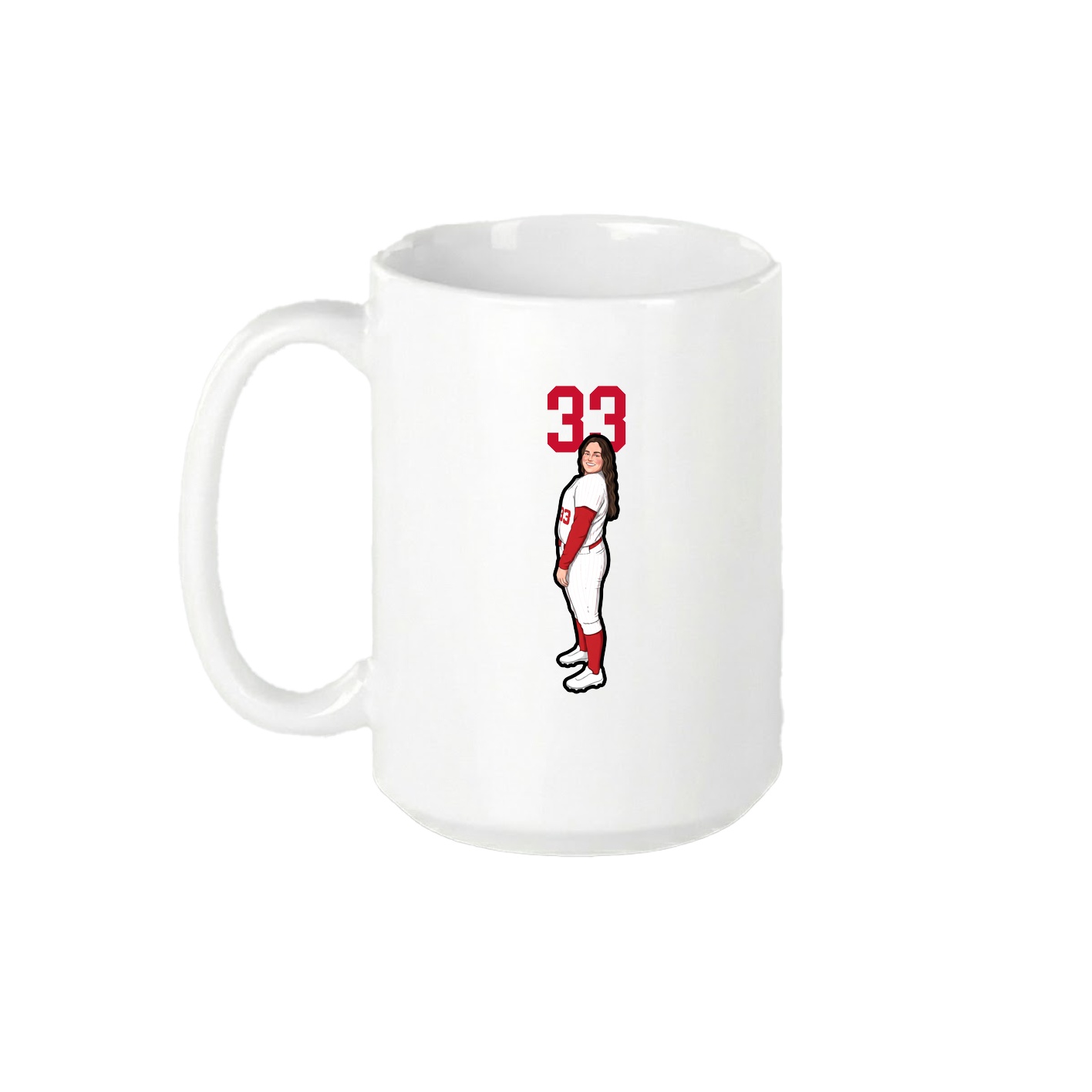 15oz Coffee Mug — Number Top in White