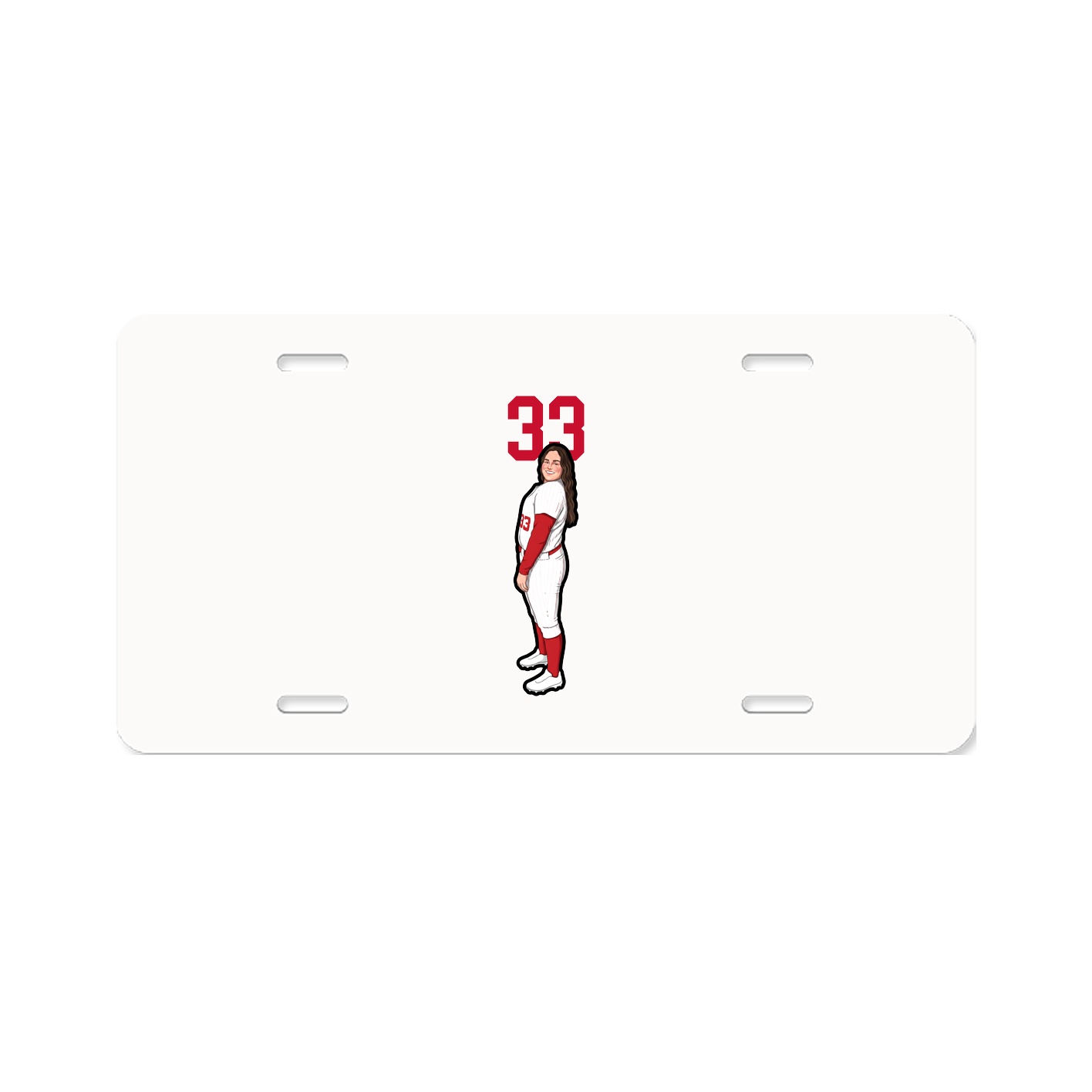 License Plate — Number Top in Classic