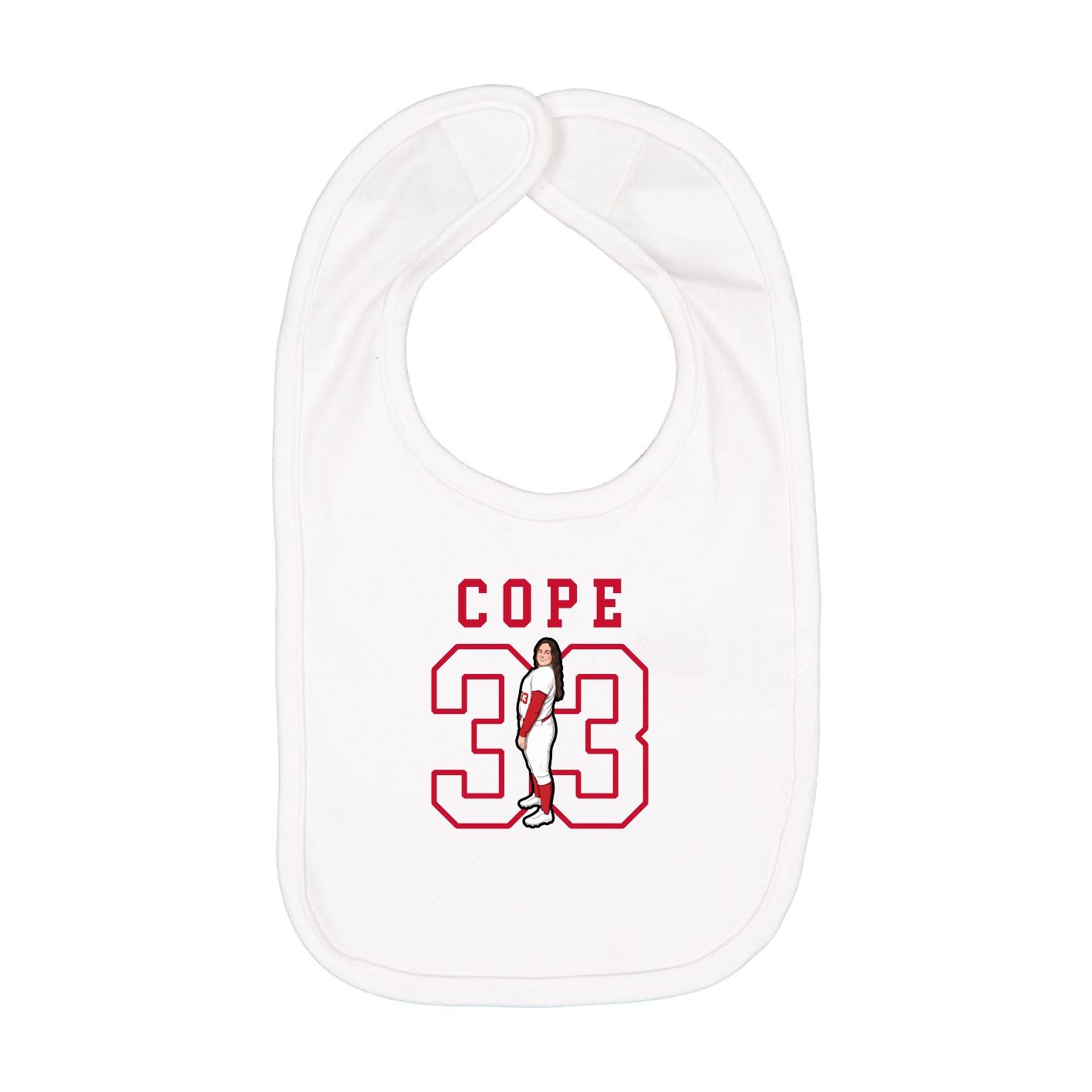 Infant Bib — Shirsey in White