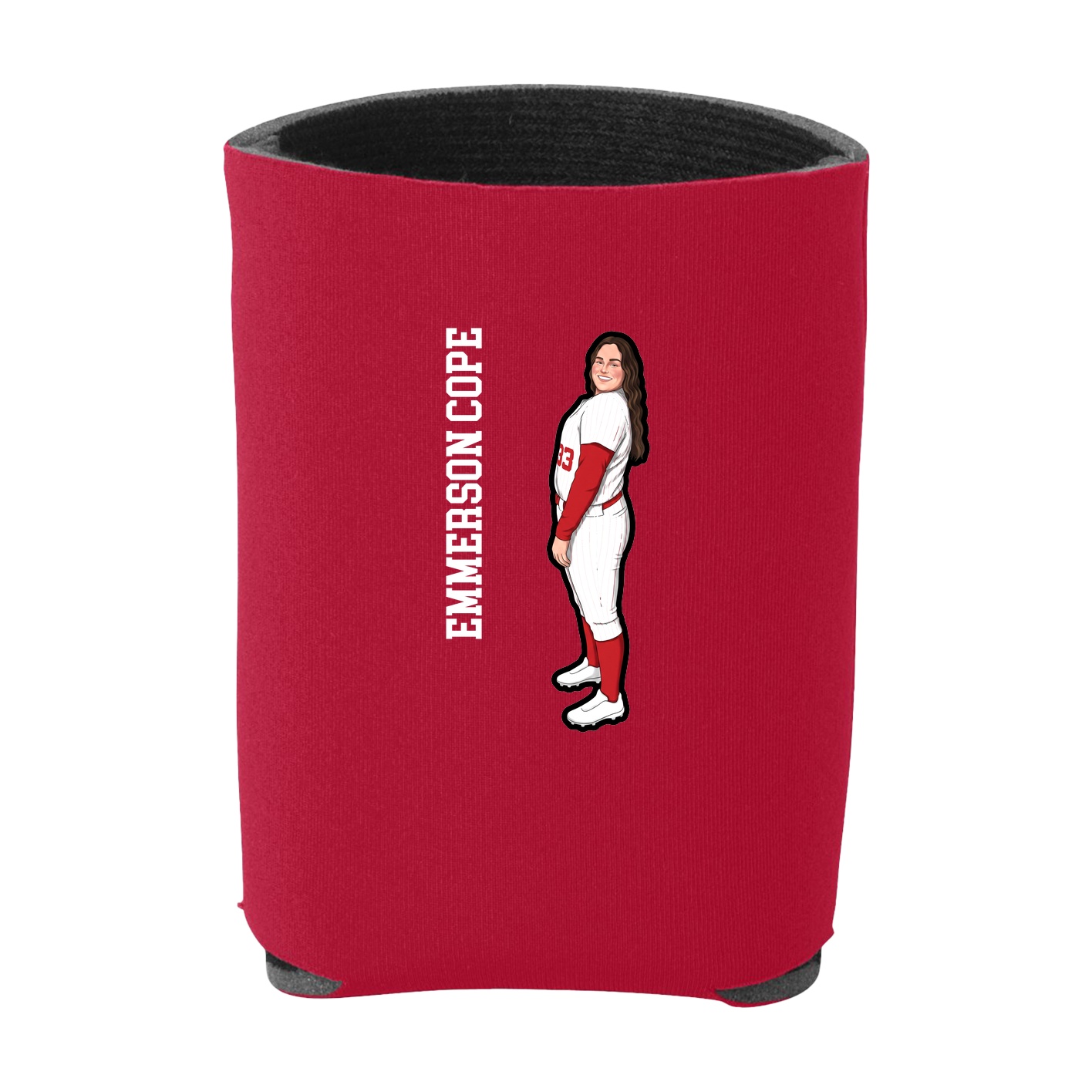 Can Holder — Name Vertical in Red