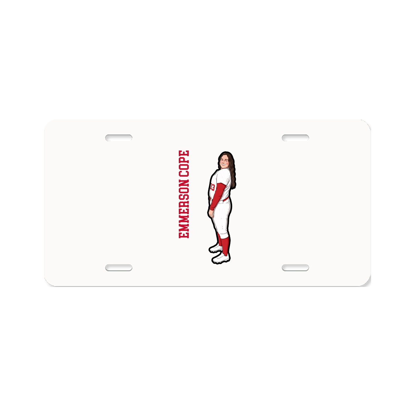 License Plate — Name Vertical in Classic