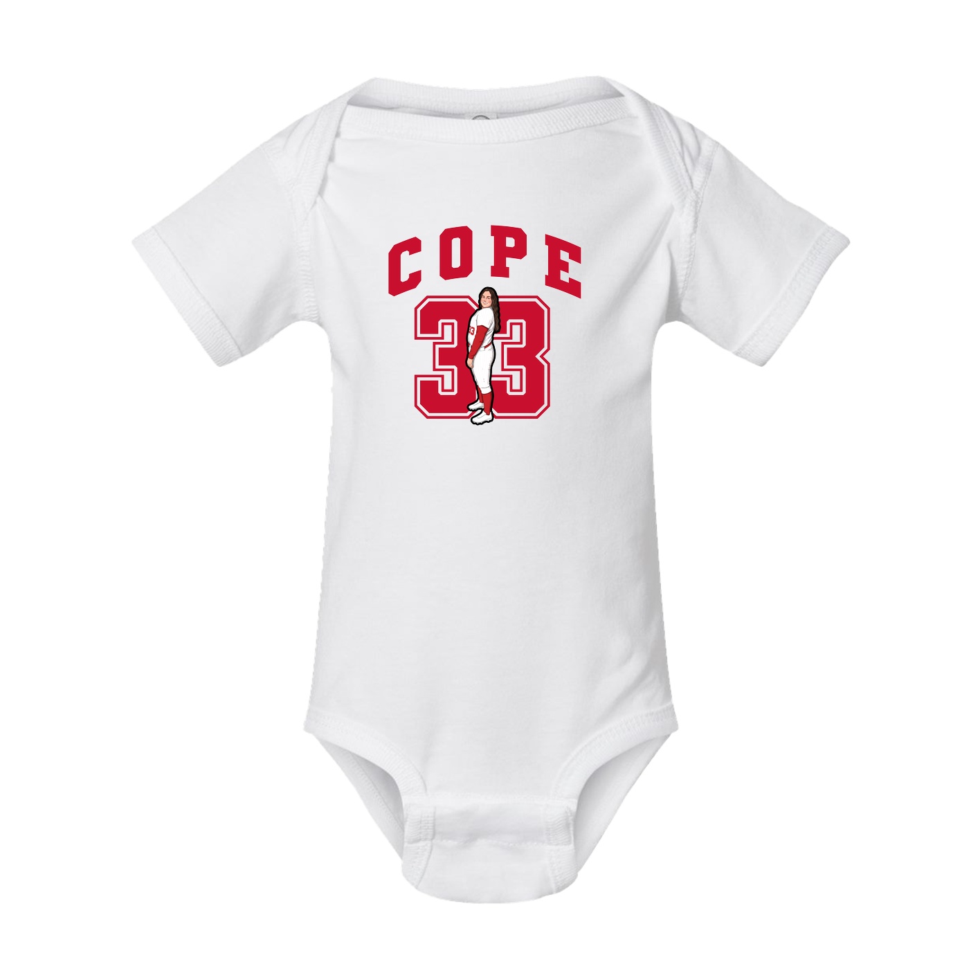 Baby Onesie — Number in White