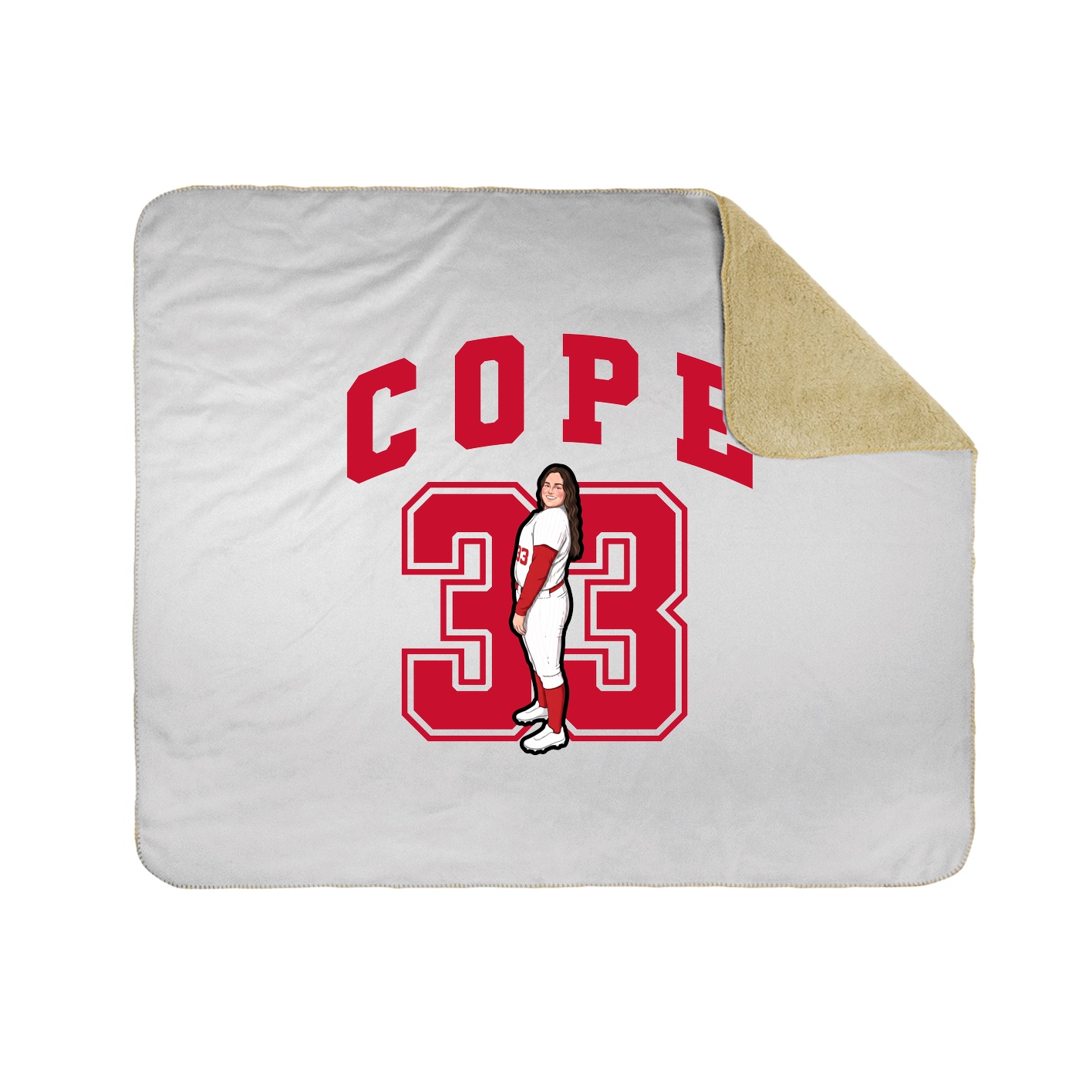Throw Blanket — Number in White