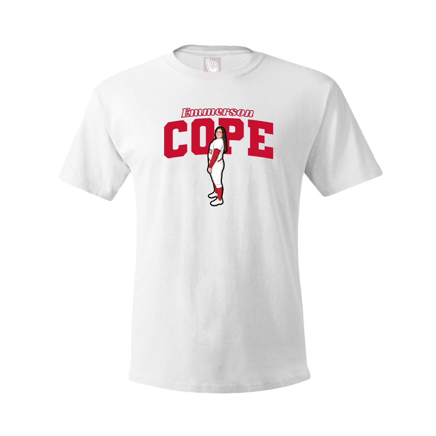 Youth Tee — Name Arch in White