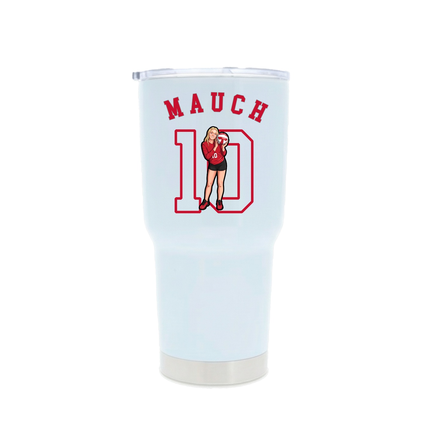 30oz Stainless Steel Tumbler — Shirsey Arch in White