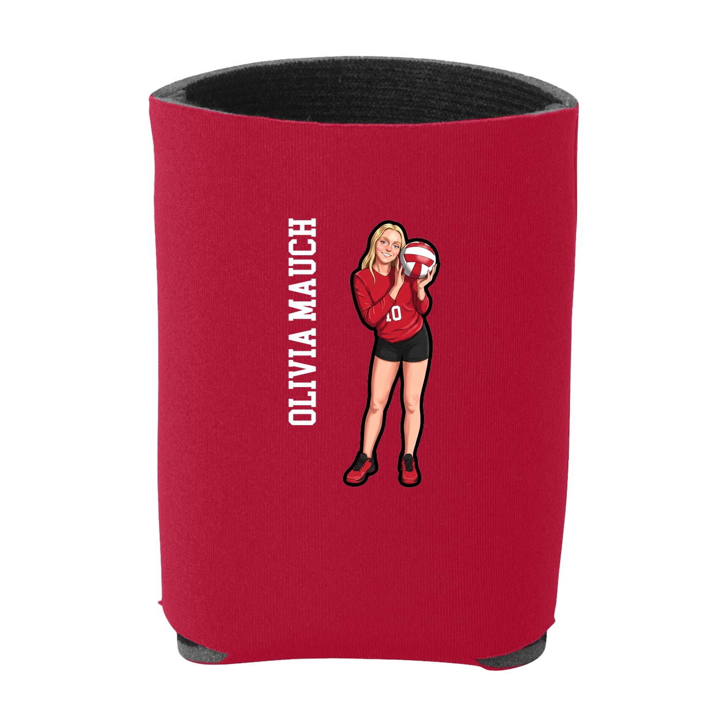 Can Holder — Name Vertical in Red