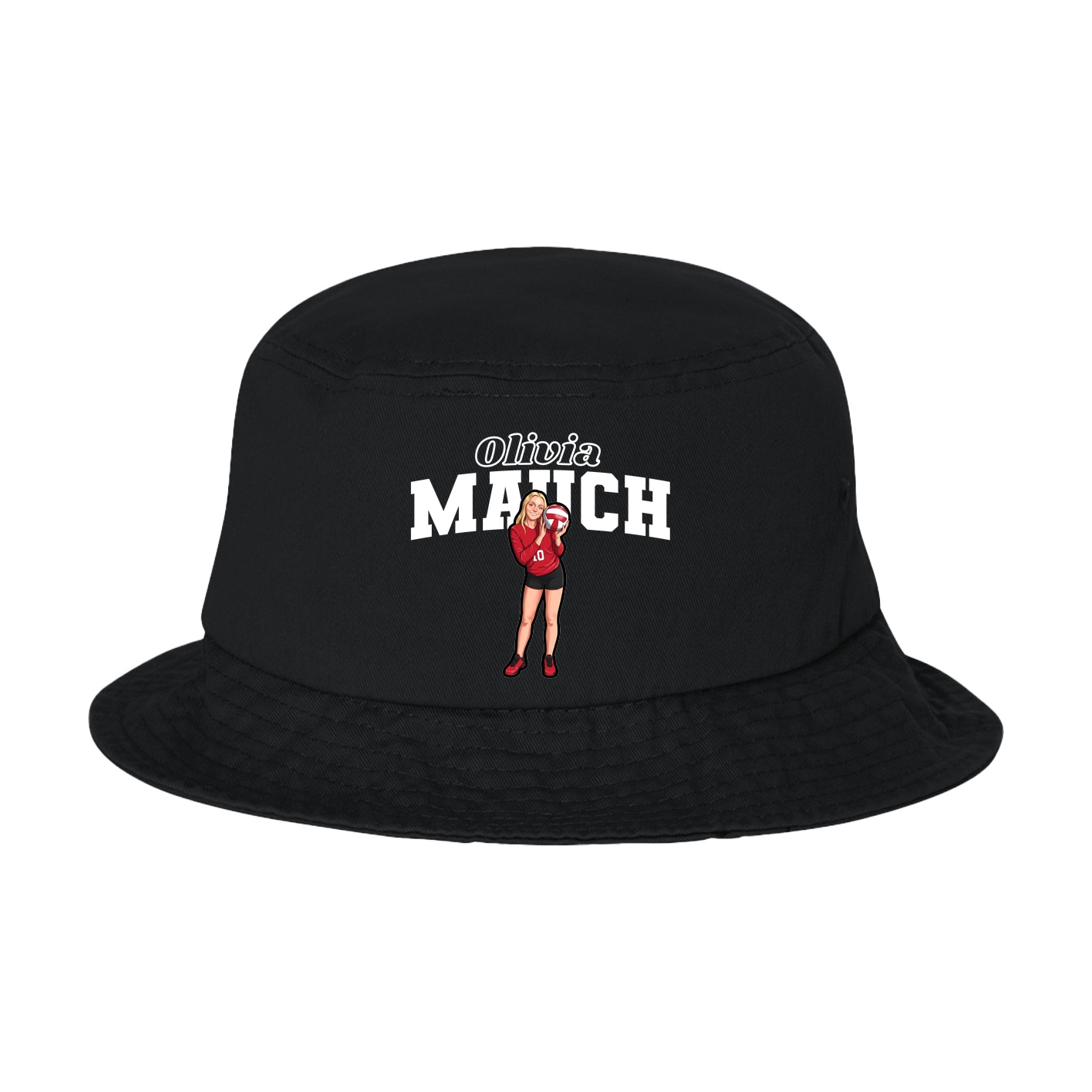 Bucket Cap — Name Arch in Black