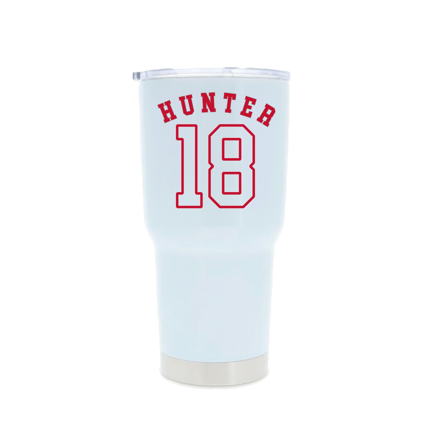 30oz Stainless Steel Tumbler — Shirsey Arch in White