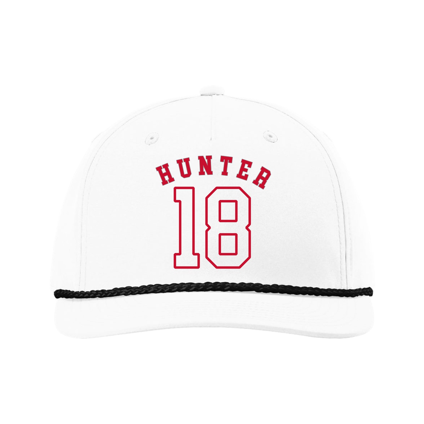 Five-Panel Classic Rope Cap — Shirsey Arch in White