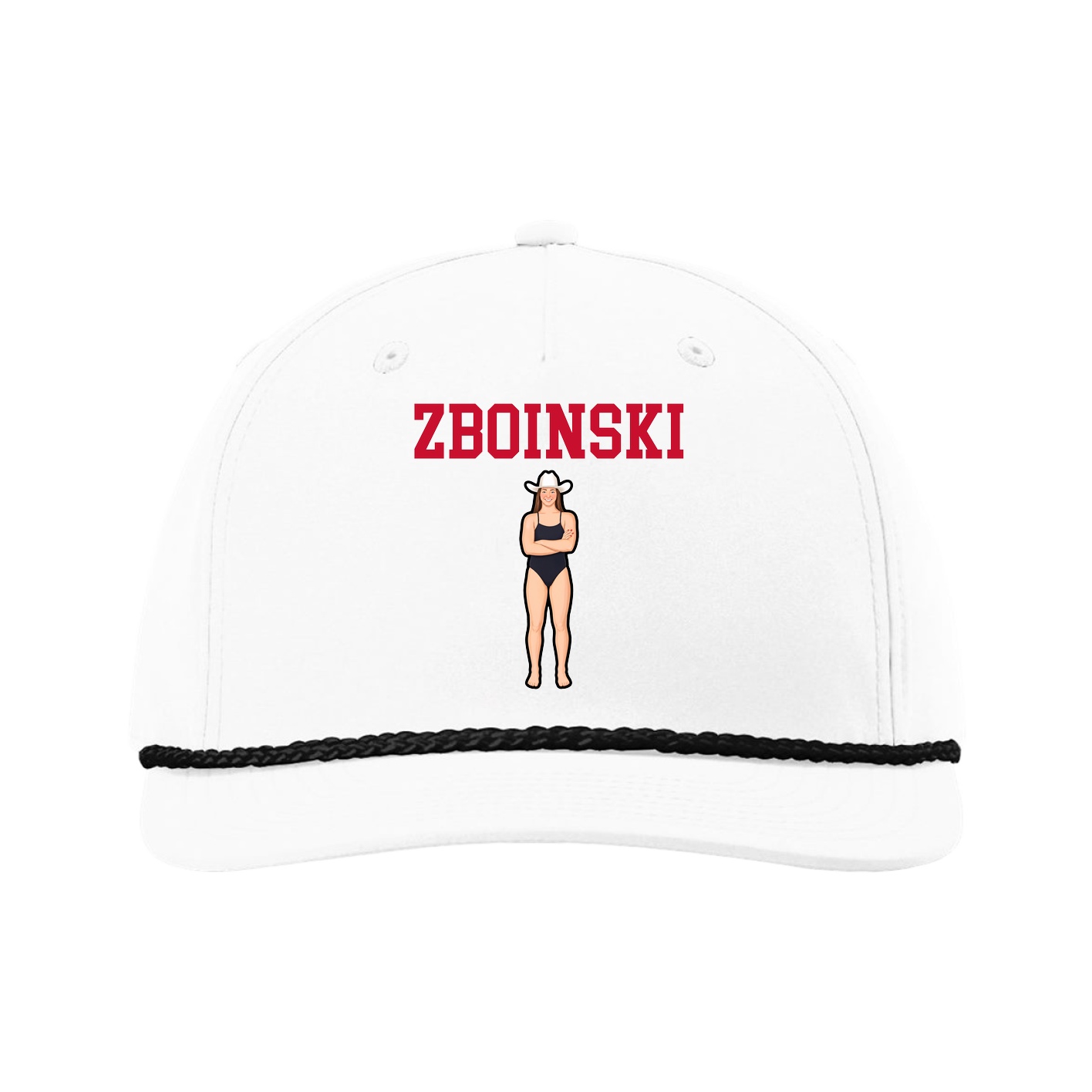 Five-Panel Classic Rope Cap — Shirsey in White