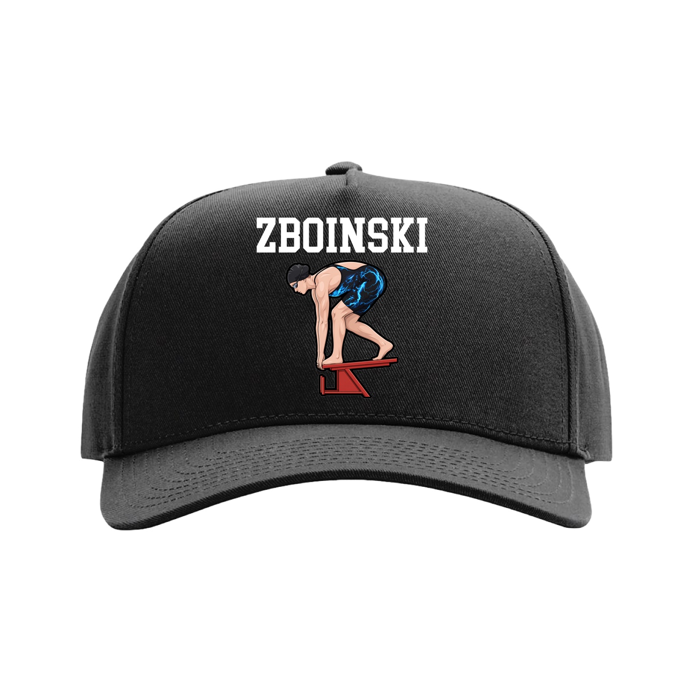 Full Fabric Five-Panel Champ Cap — Shirsey in Black