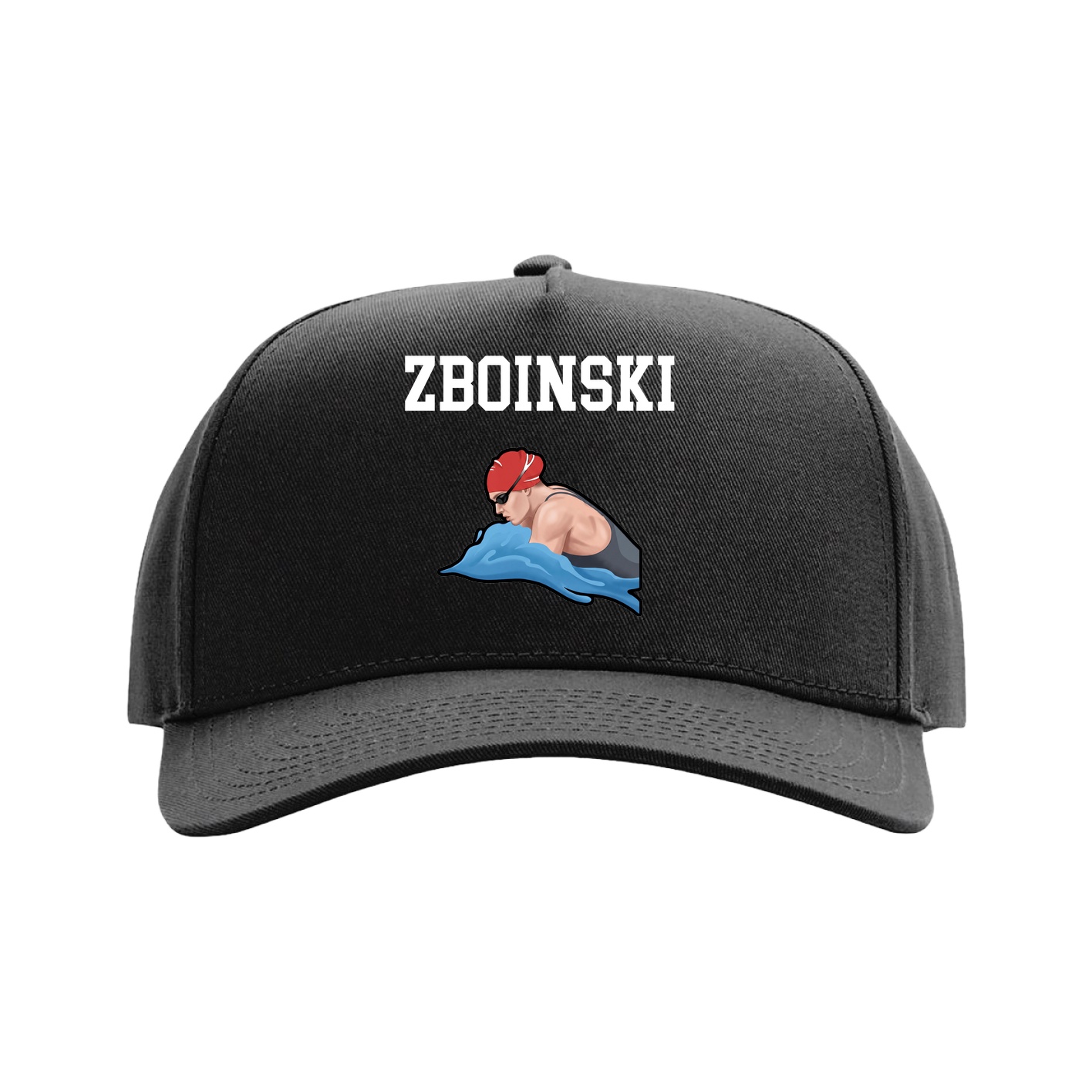 Full Fabric Five-Panel Champ Cap — Shirsey in Black